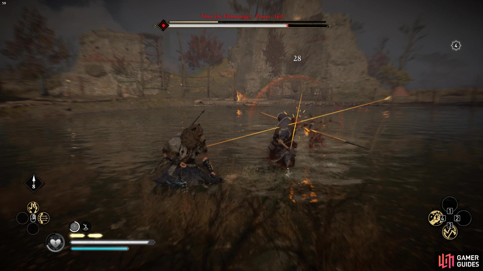 You can parry or dodge Thor's orange attacks.