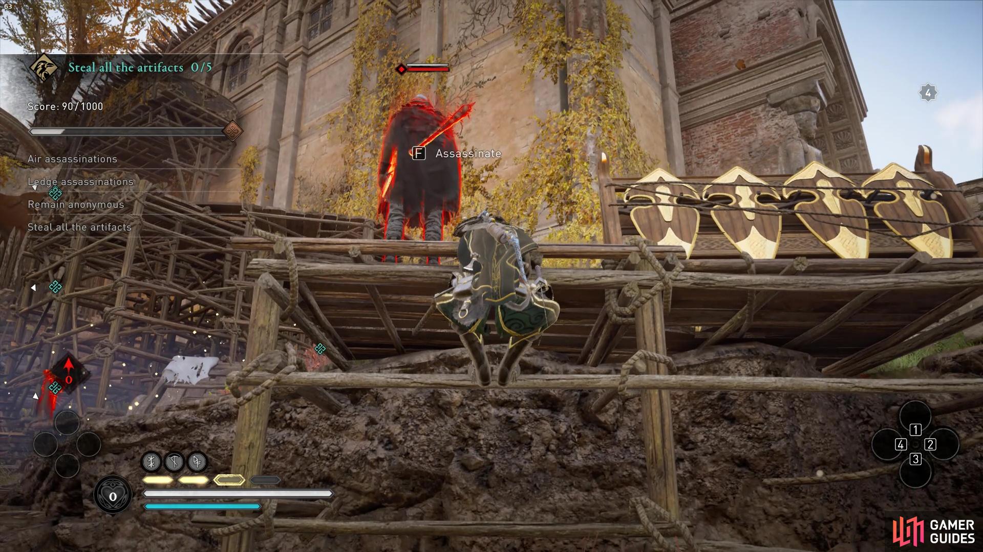 You will also be able to ledge assassinate a few enemies in this section of the trial too.