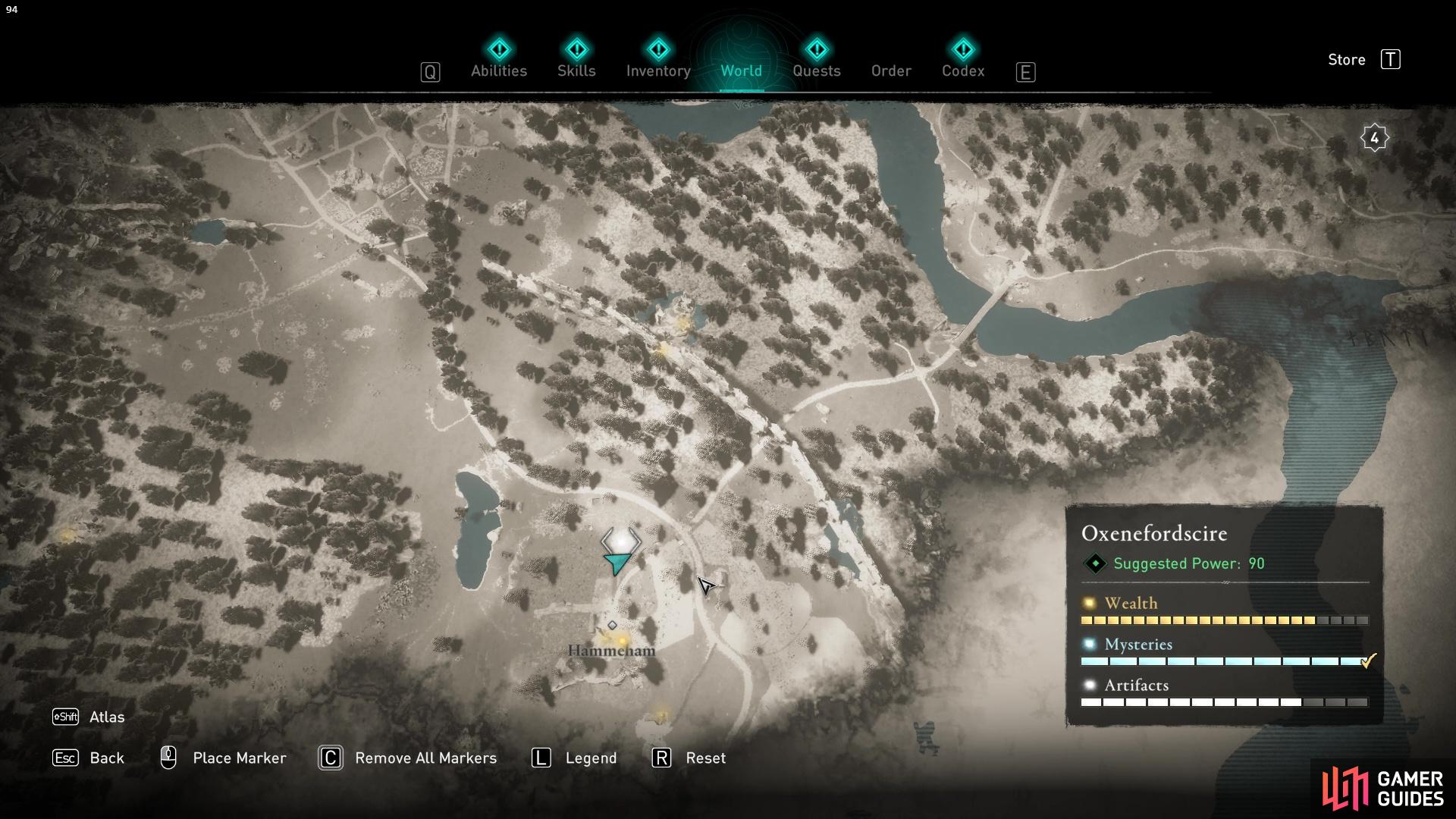 Assassin's Creed Valhalla Oxenefordscire hoard location