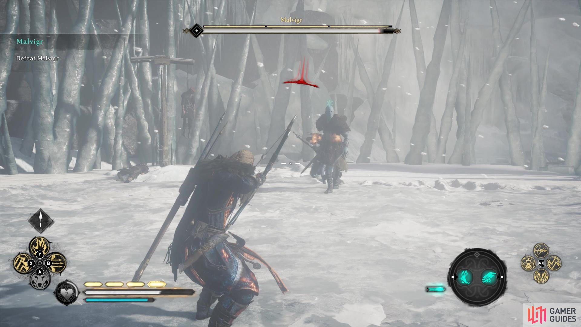 You'll first need to clear out the elite enemies before you can fight Malvigr