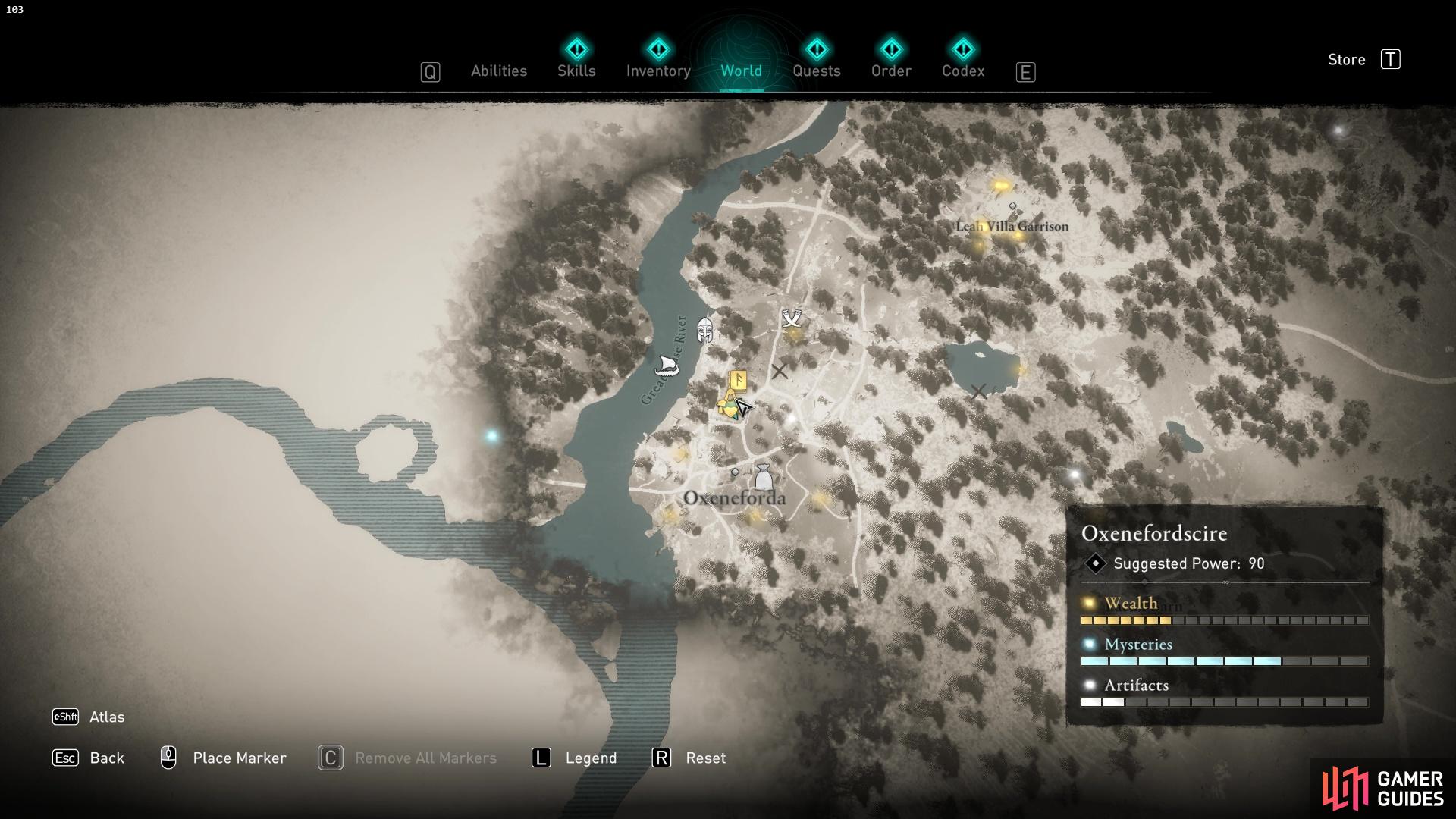 Assassin's Creed Valhalla Oxenefordscire hoard location