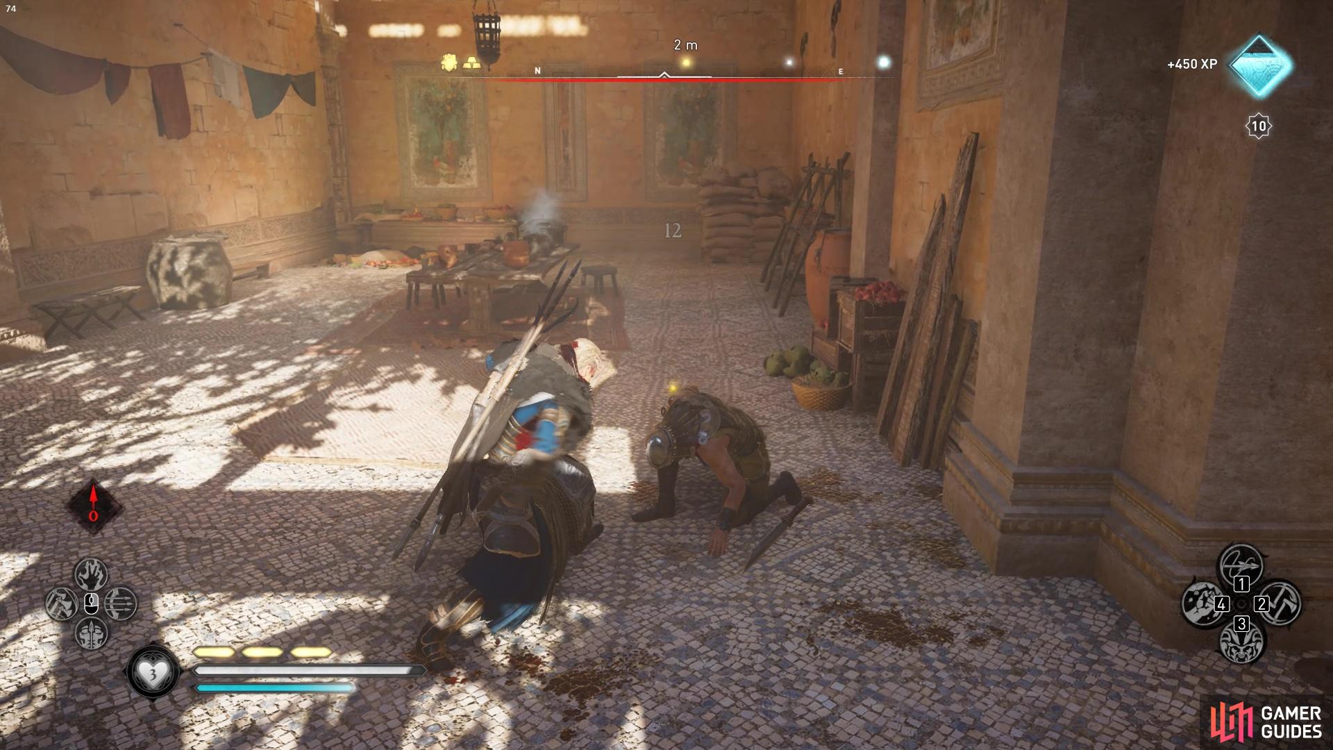 The second can be looted off of the body of the Skirmisher inside the main villa once you kill him.