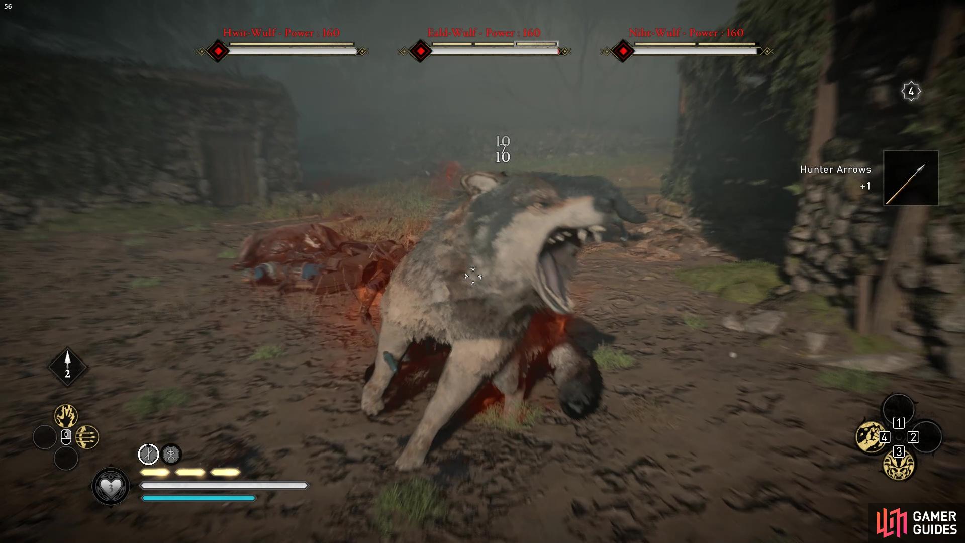 The big brown wolf is tanky but wont bite too hard.