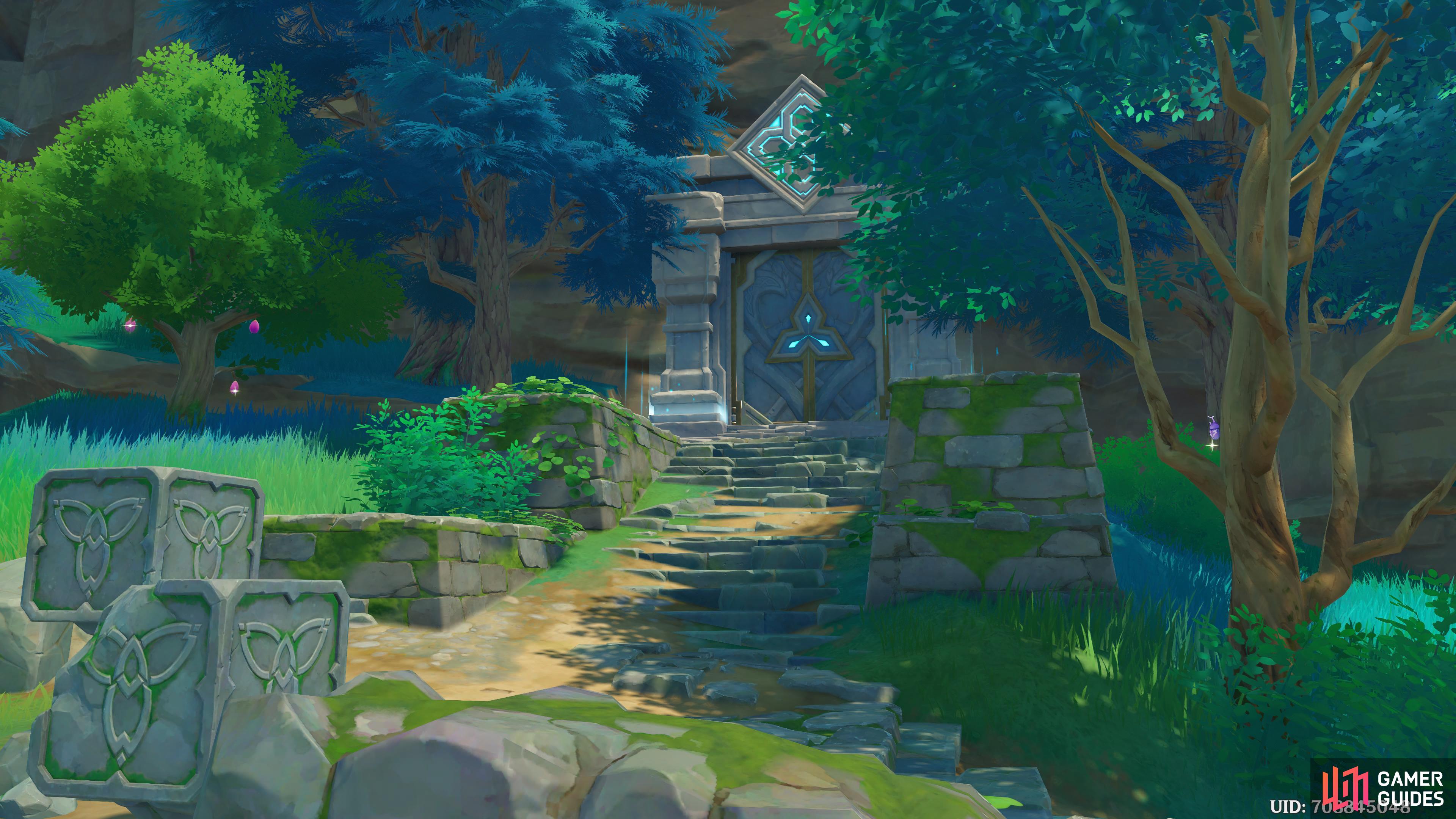 The entrance to the Court of Flowing Sand Domain.