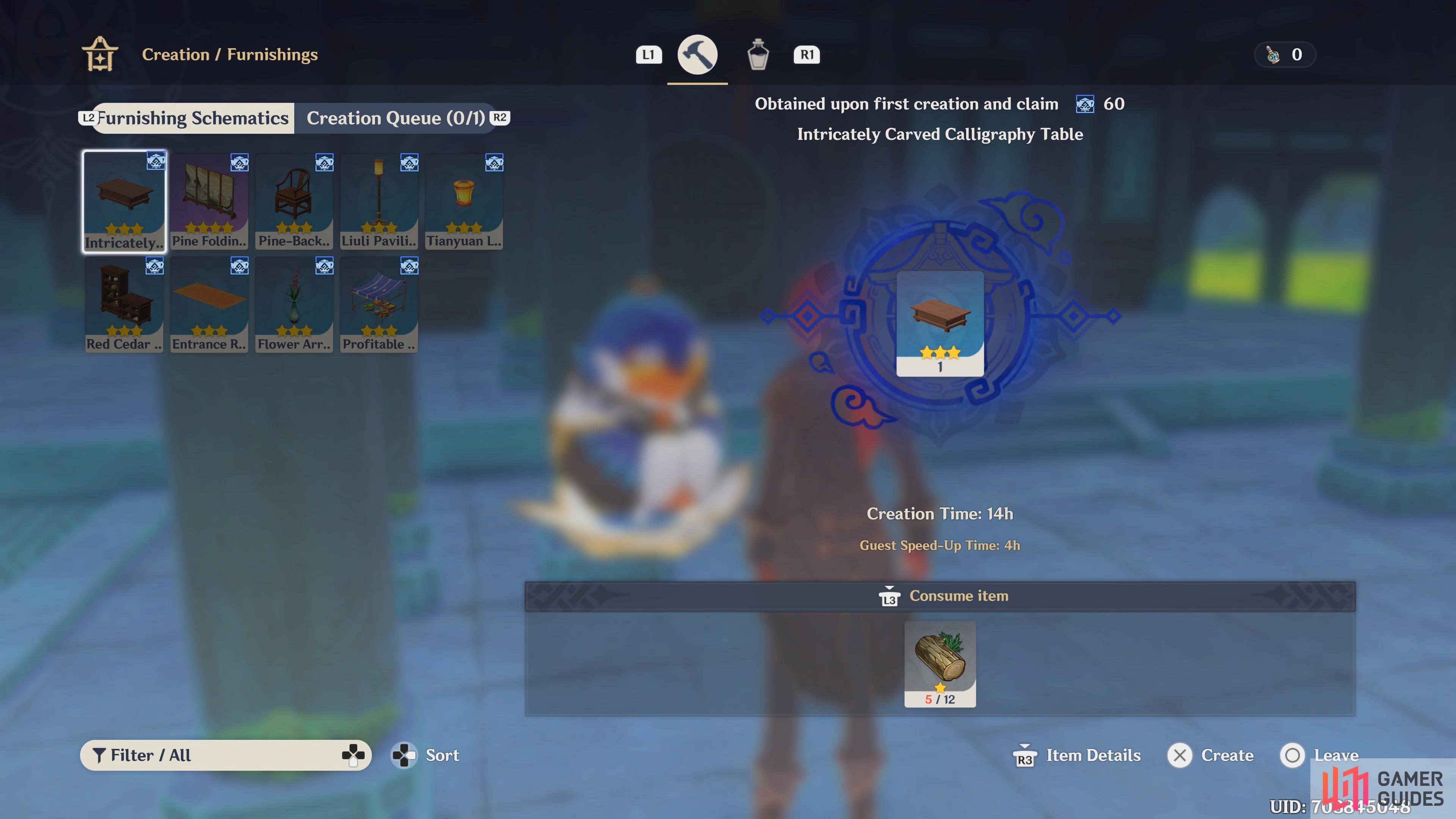 This is the Create Blueprint screen.