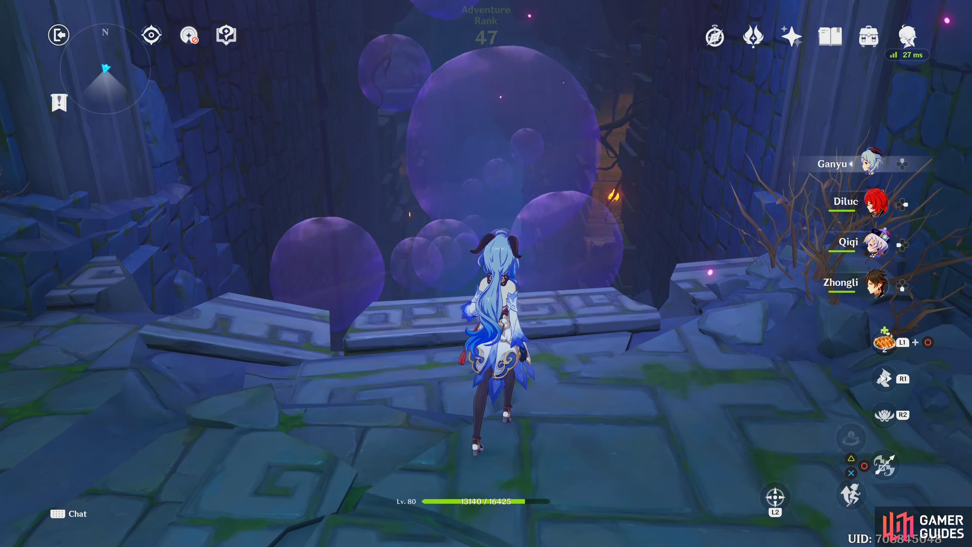 If you get trapped in the bubbles, they'll drop you into the chasm, making you start from the beginning
