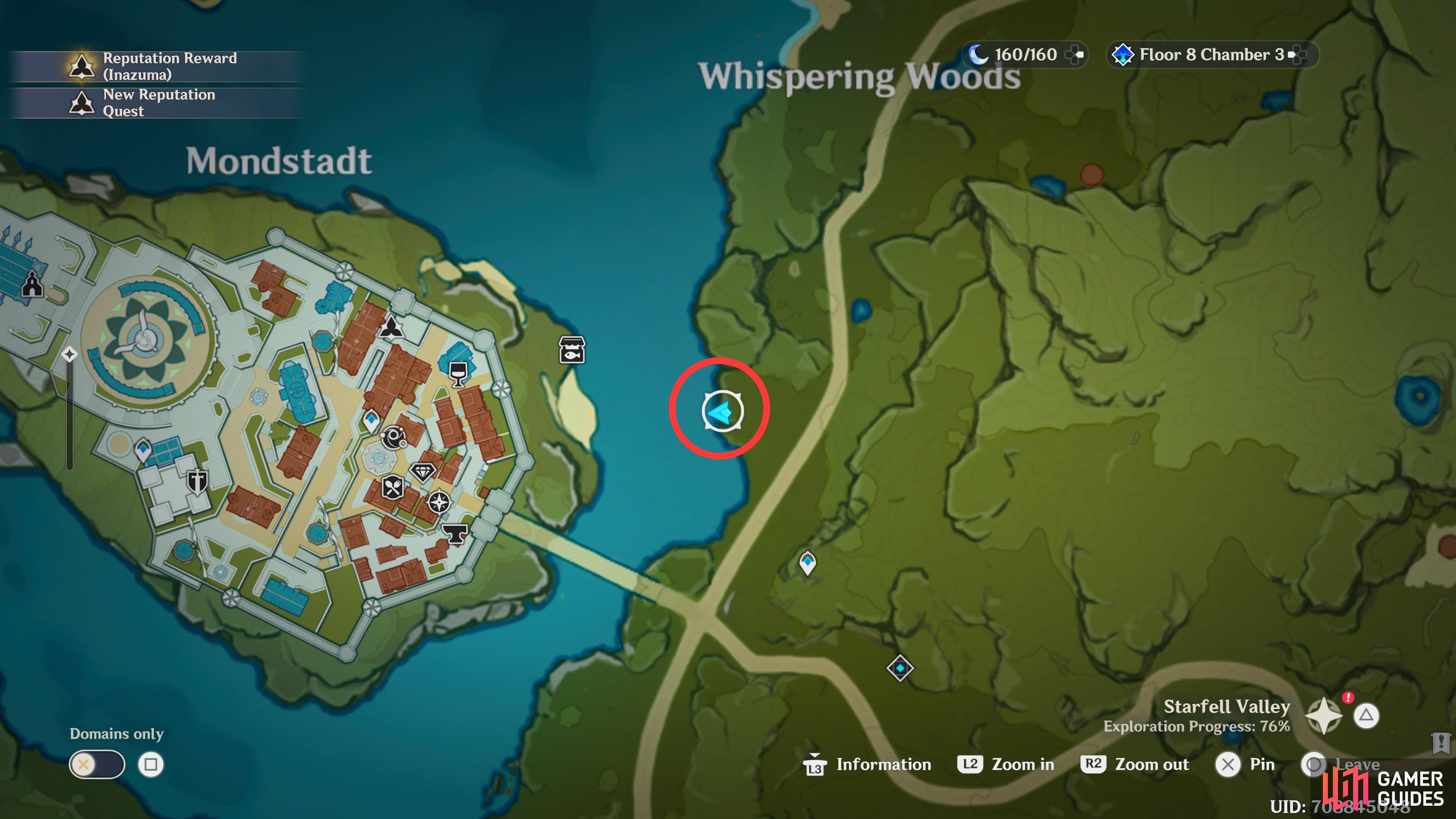 You can get to the East of Mondstadt City Fishing Point the quickest by taking the waypoint east of Mondstadt, and head northwest.
