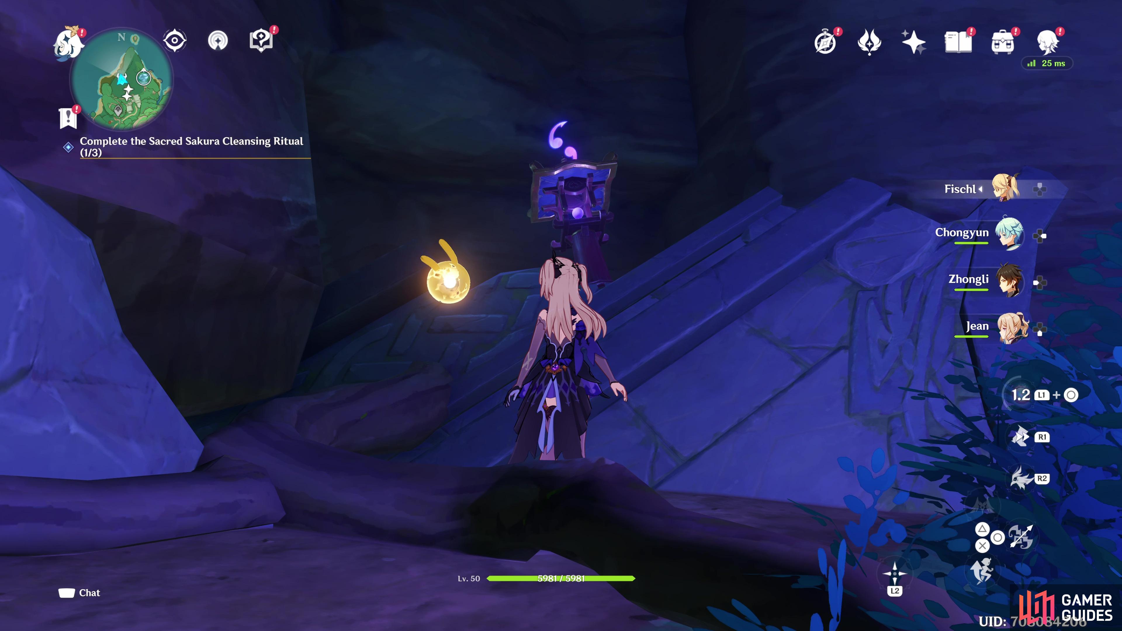 set the back left and right totems to display number 2 