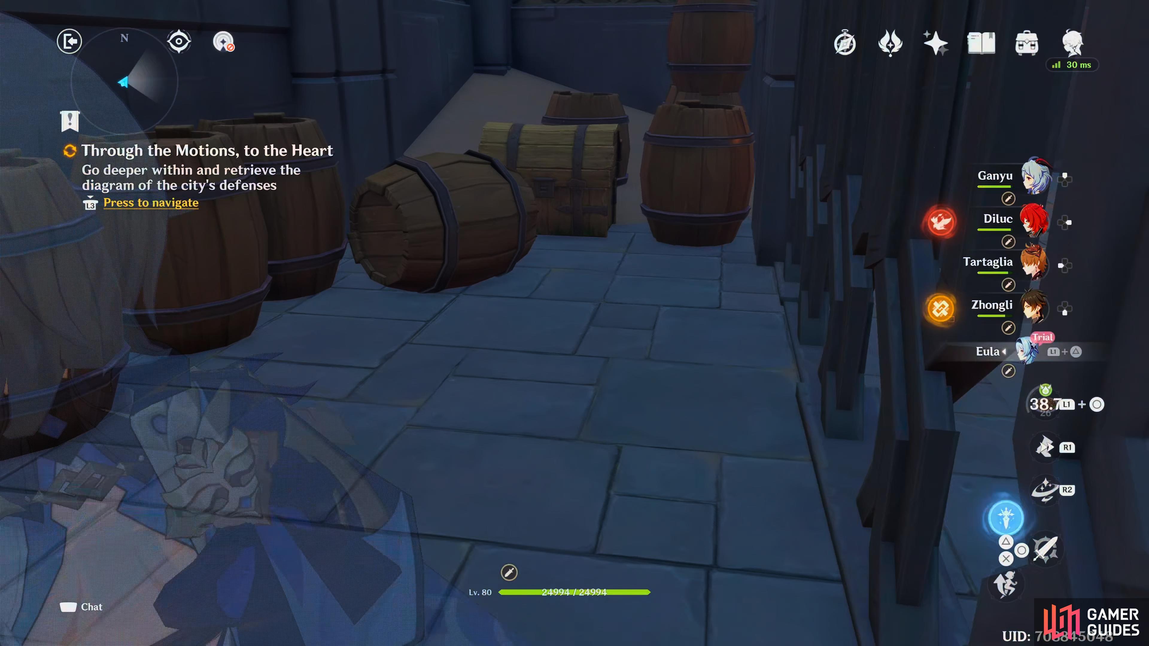The second Common Chest can be found behing the eastern railing after you defeat the two Geochanter Bracers.