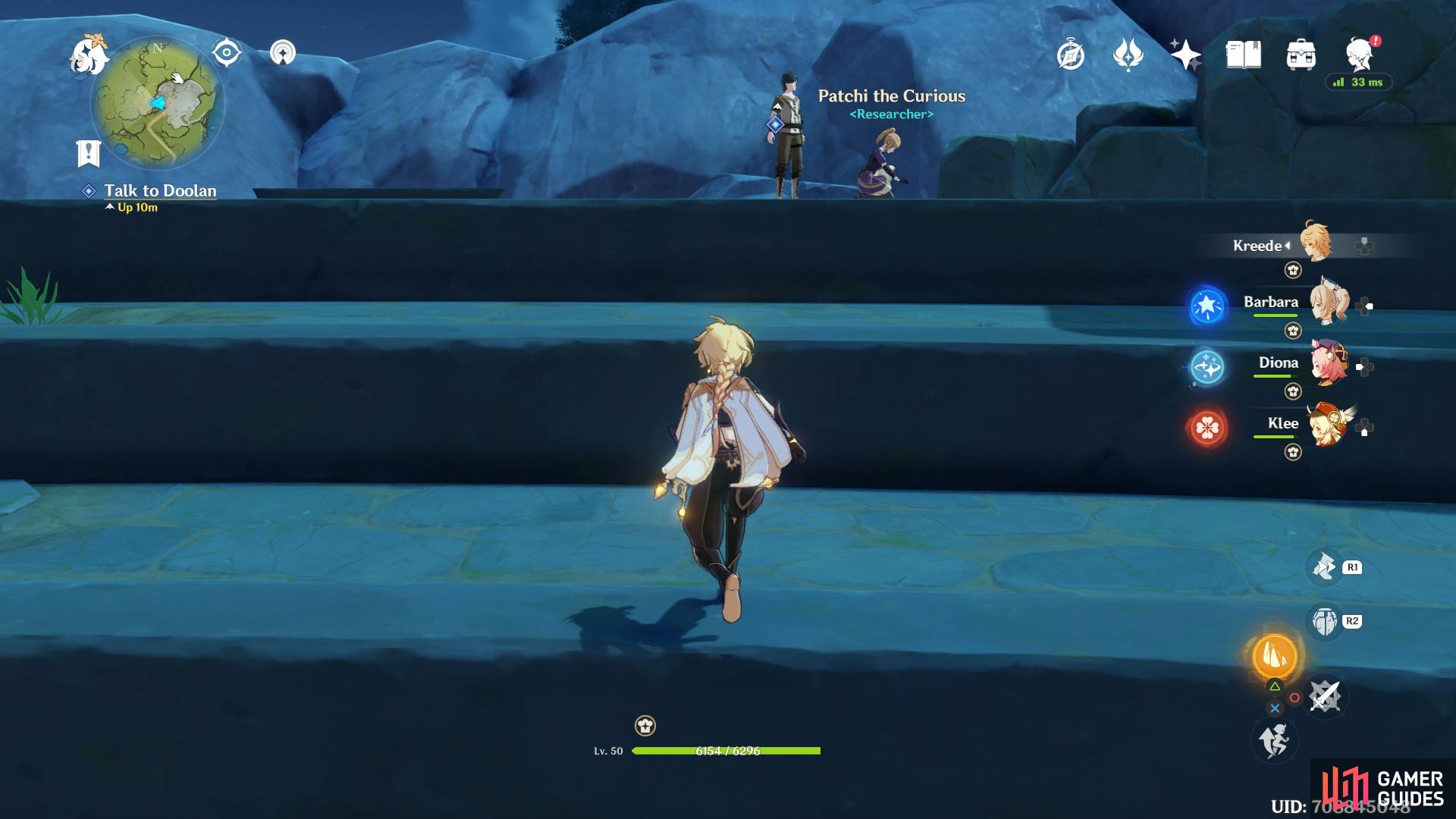 Doolan can be found at the northwest part of the Thousand Winds Temple