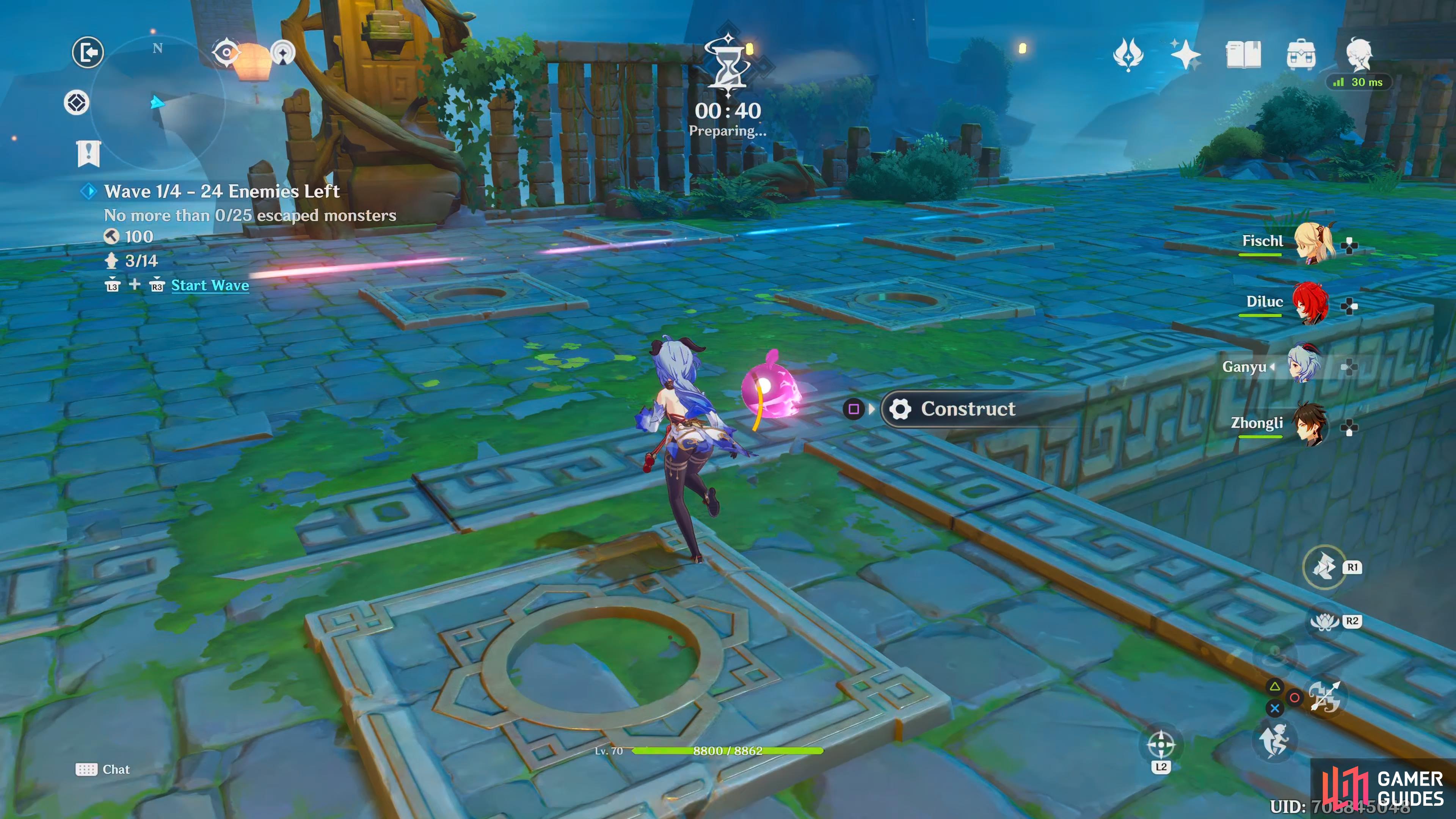 you can see what direction the enemies will take with a red/blue line showing you their path.