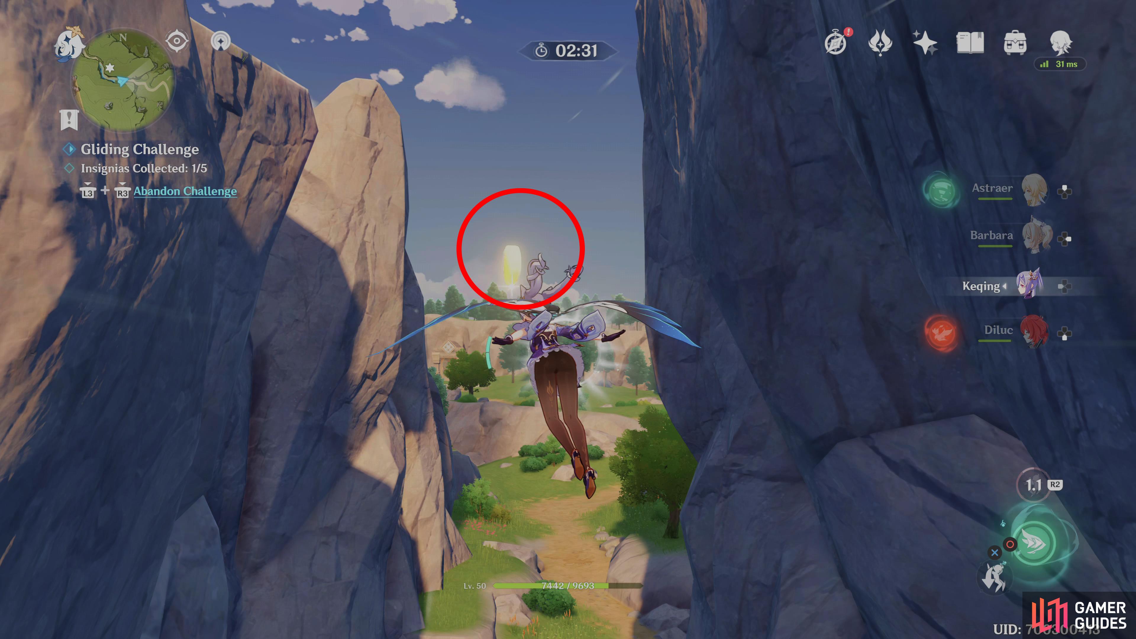 the 2nd Insignia should be collected if you're following the particle trail