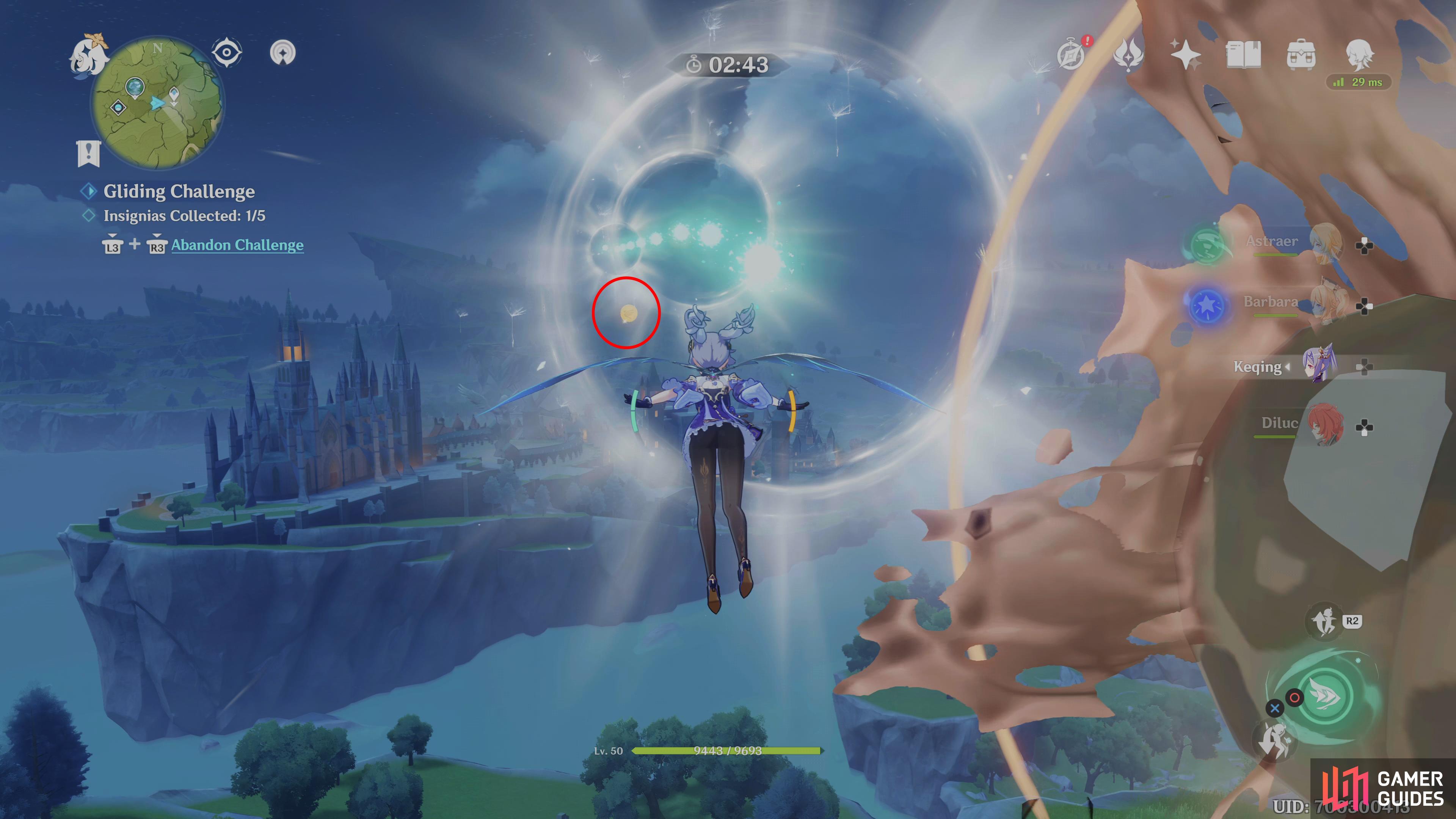 then continue at this height for the 2nd