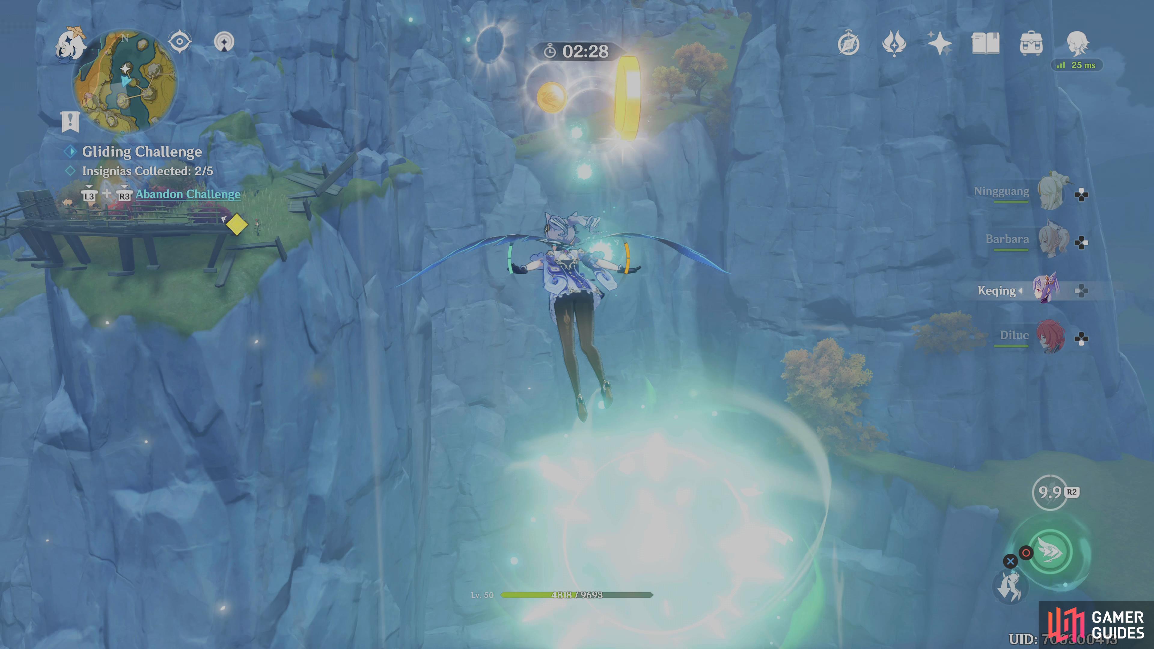 use Ascend after the first ring on the straight to gain the height for the 3rd Insignia