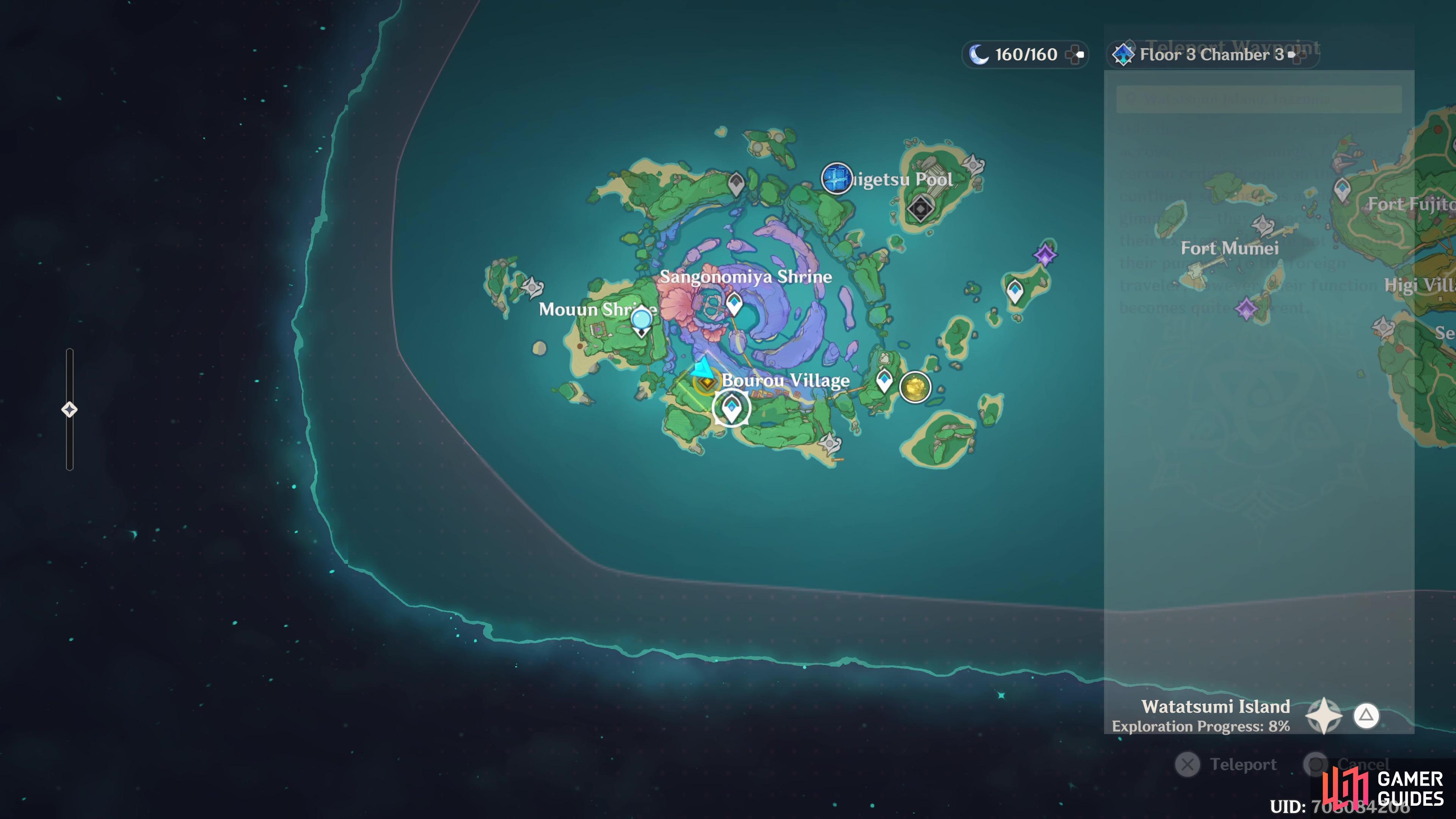 Head to the marked location on the map to find Kokomi's Base. 