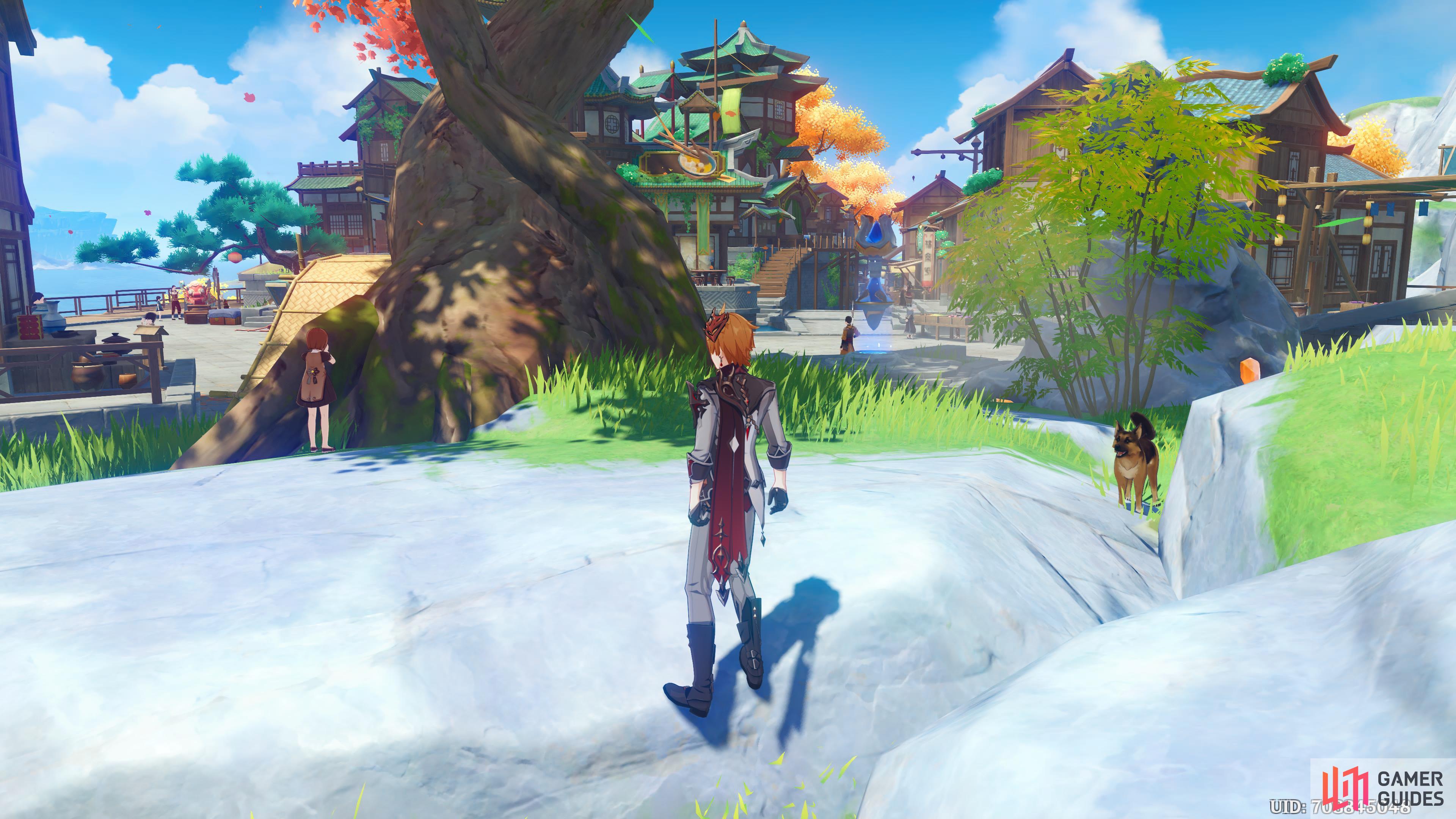 and Little Le can be found behind the big tree, west of the teleport waypoint.