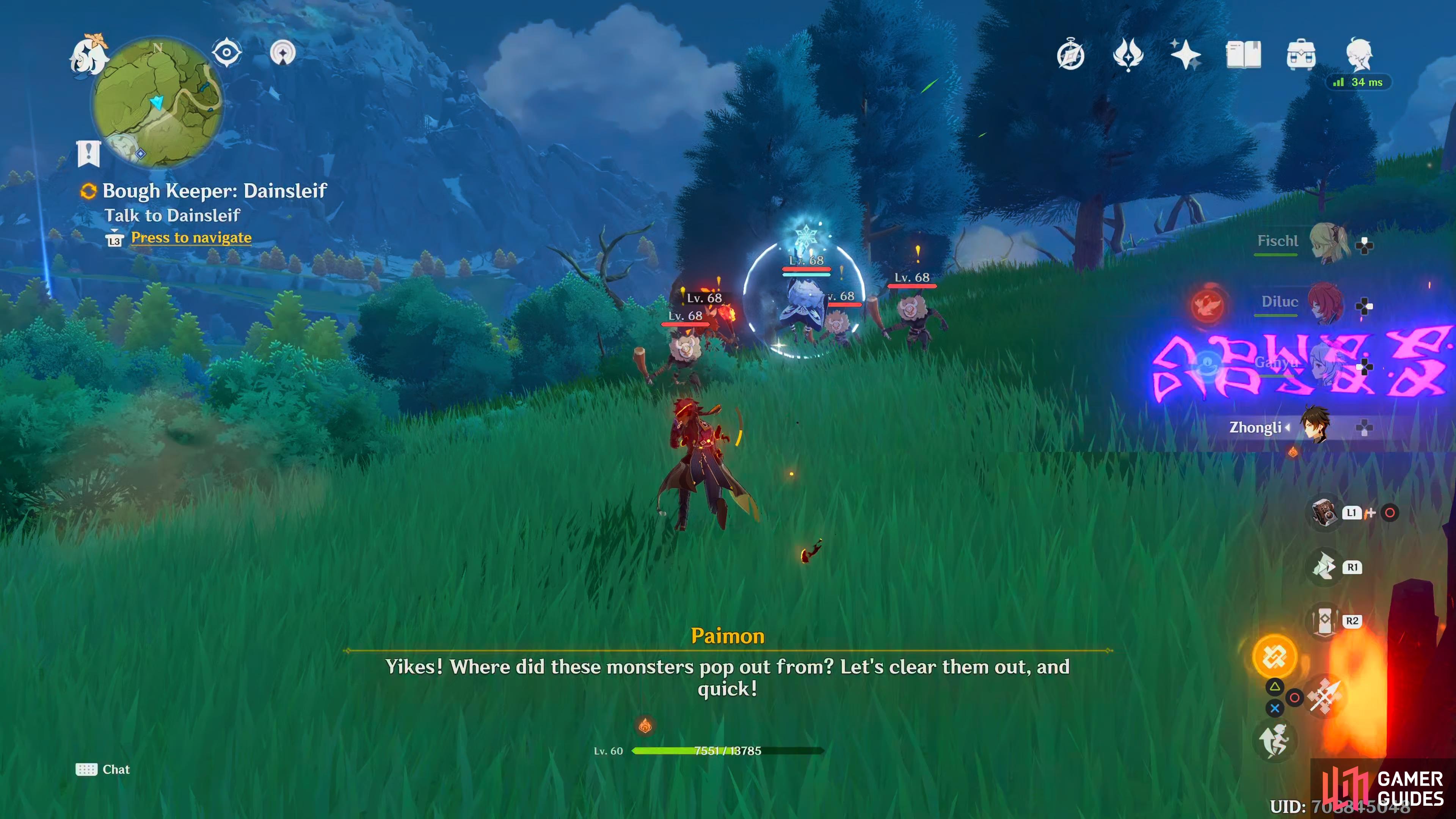 but the enemies at the north torch only appear after you’ve interacted with the torch.