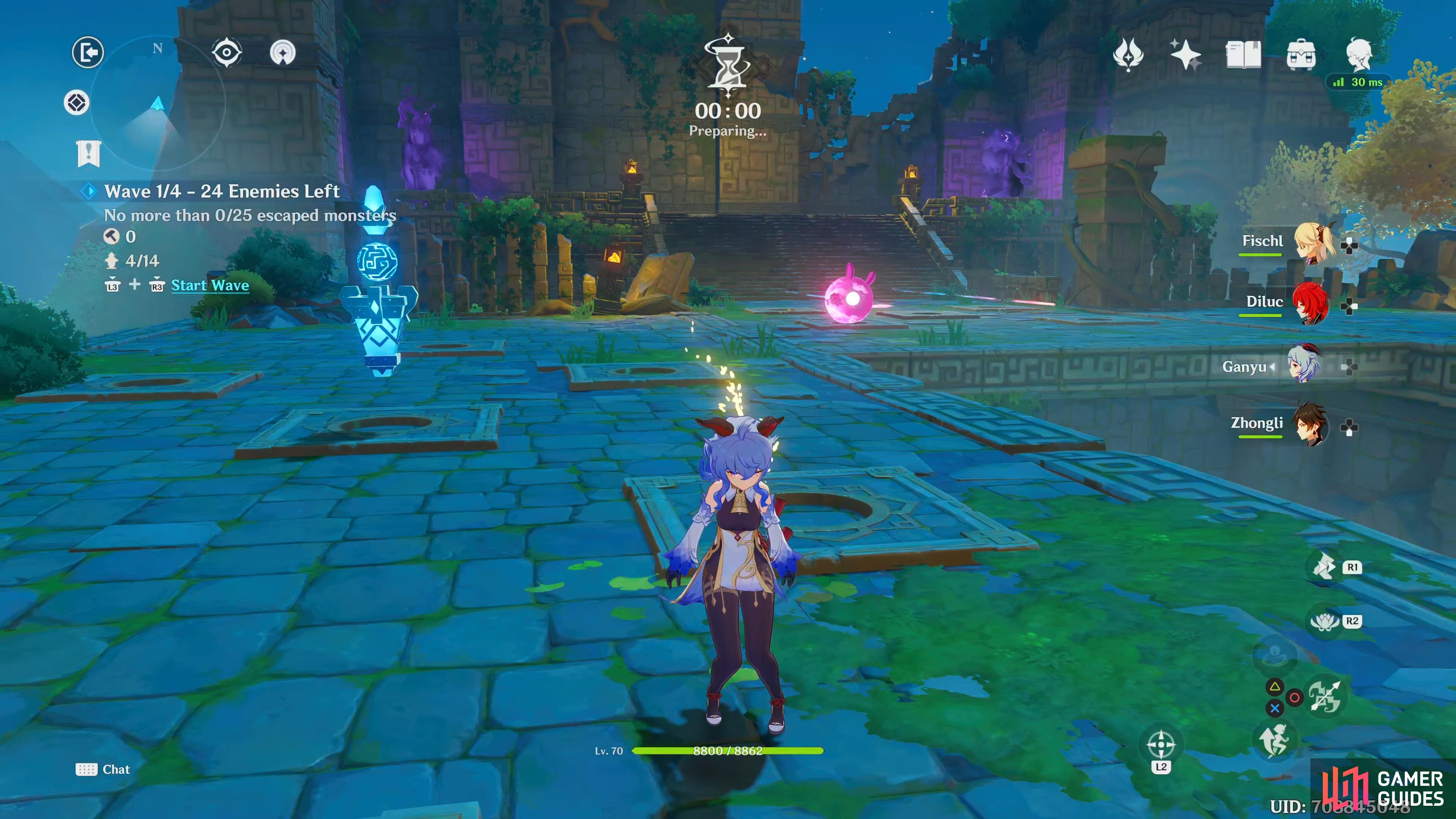 The enemies come from the purple portals, the location changes depending on the stage