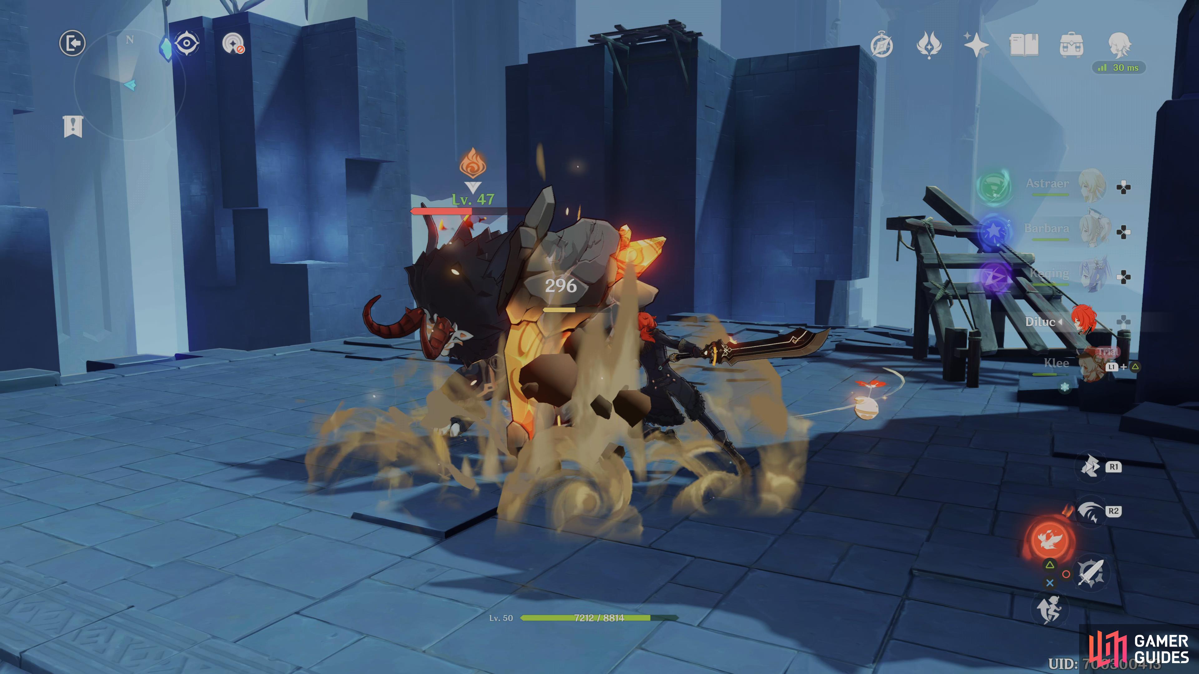 consider using a Claymore user to break the Mitachurl's shield easier.