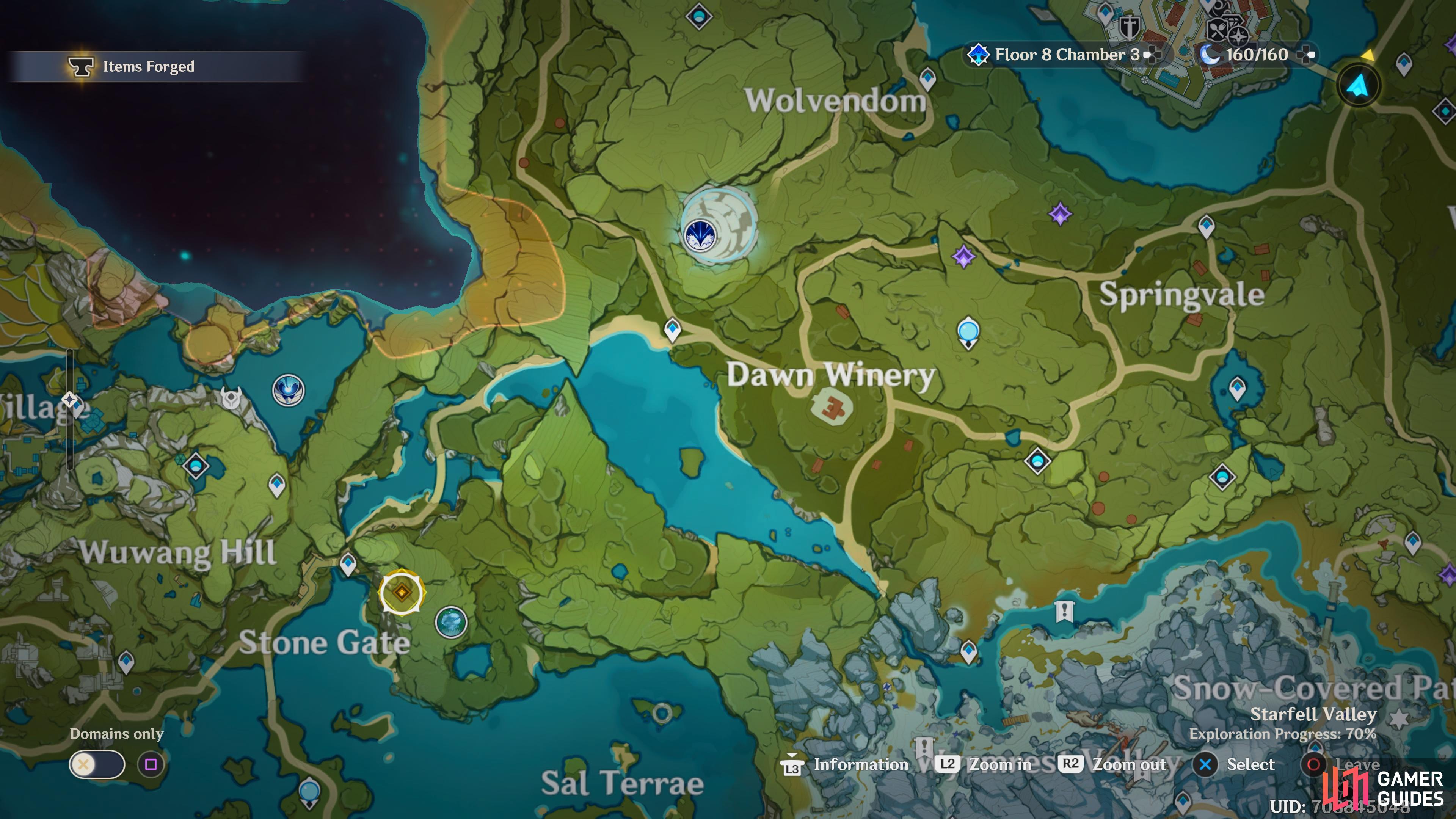 The Stone Gate can be found west of Dragonspine.