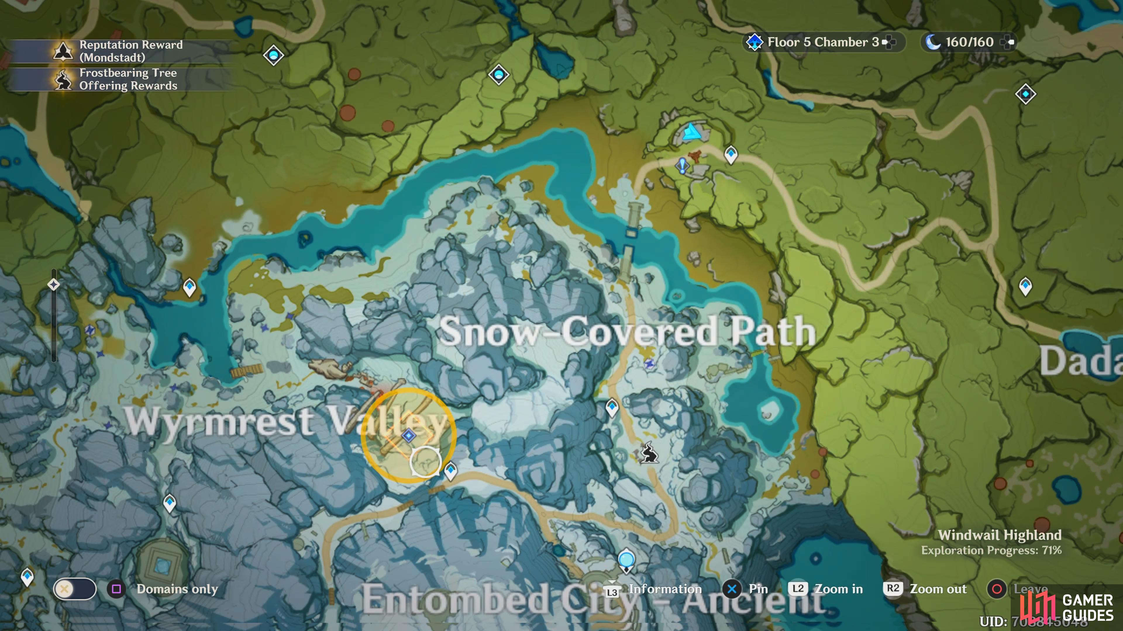 Look for a cave in the center of this marker