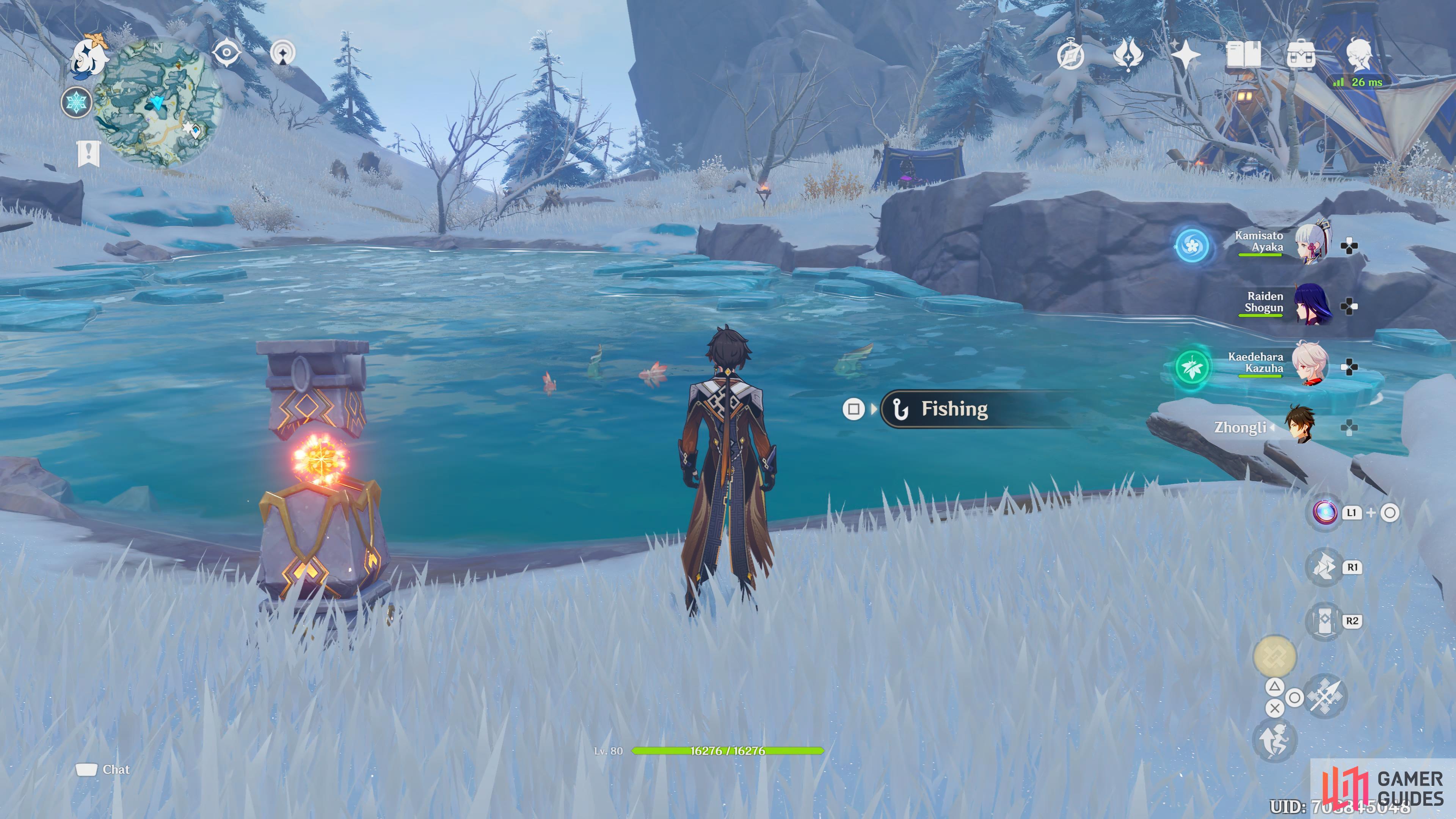 Heres a visual of the West Dragonspine Fishing Point.