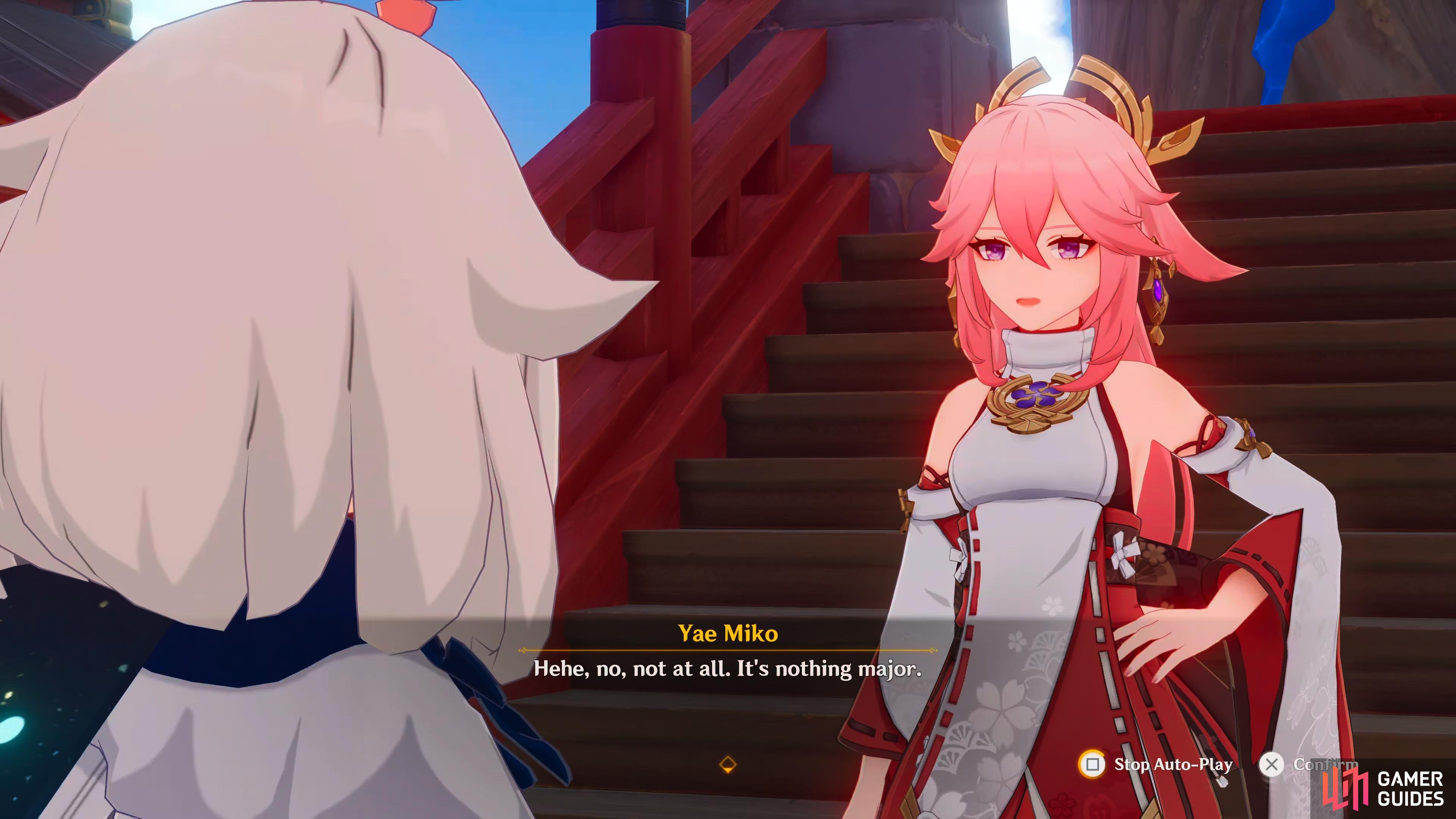 Yae Miko is somewhat busy, although she'll tell you it's nothing major.