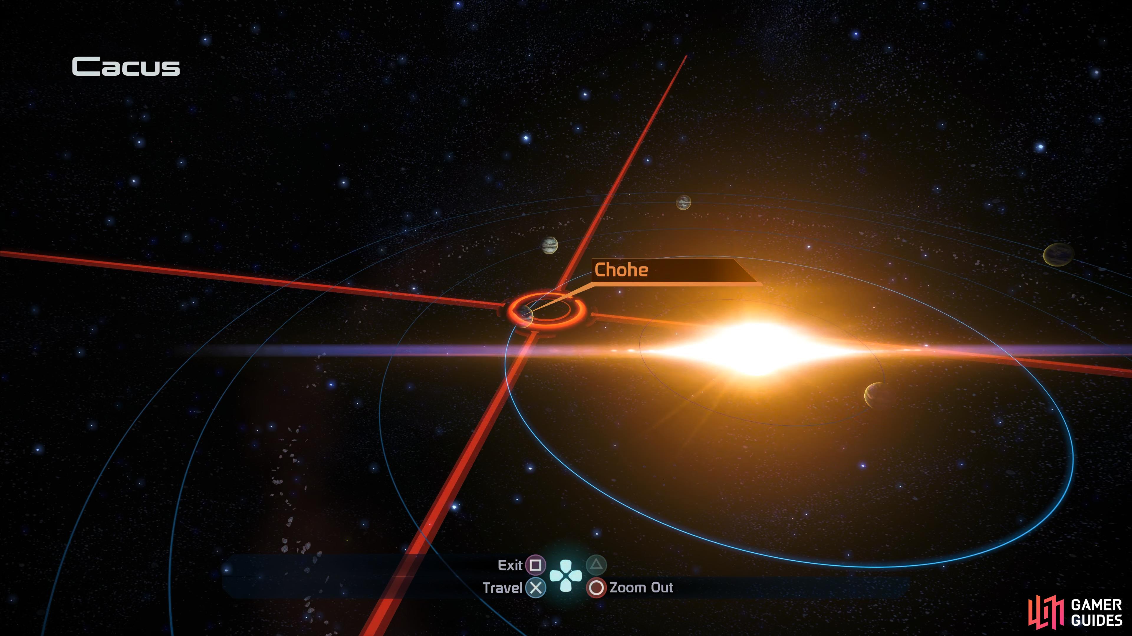 then make your way to the planet Chohe.