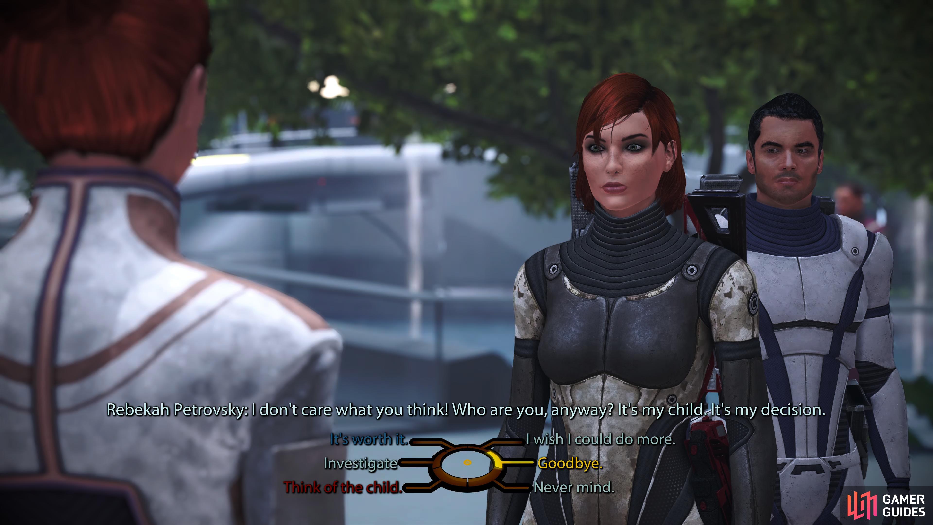 or Rebekah for Paragon/Renegade points using Charm and Intimidate.
