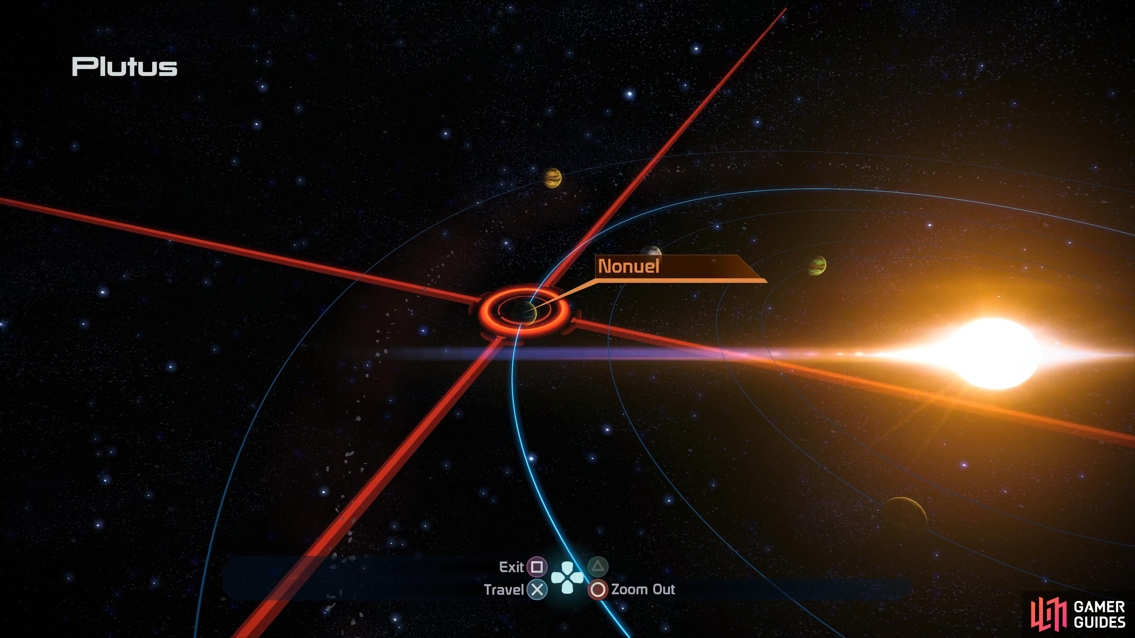 make your way to the planet Nonuel to begin.