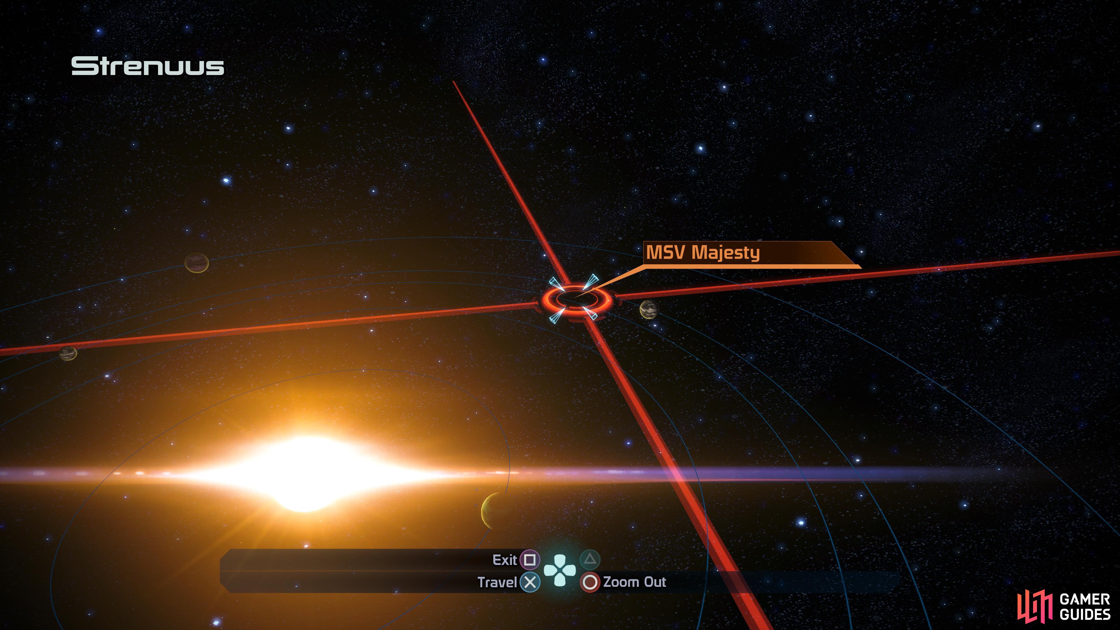 You'll find the sacked MSV Majesty floating around in the Strenuus system.