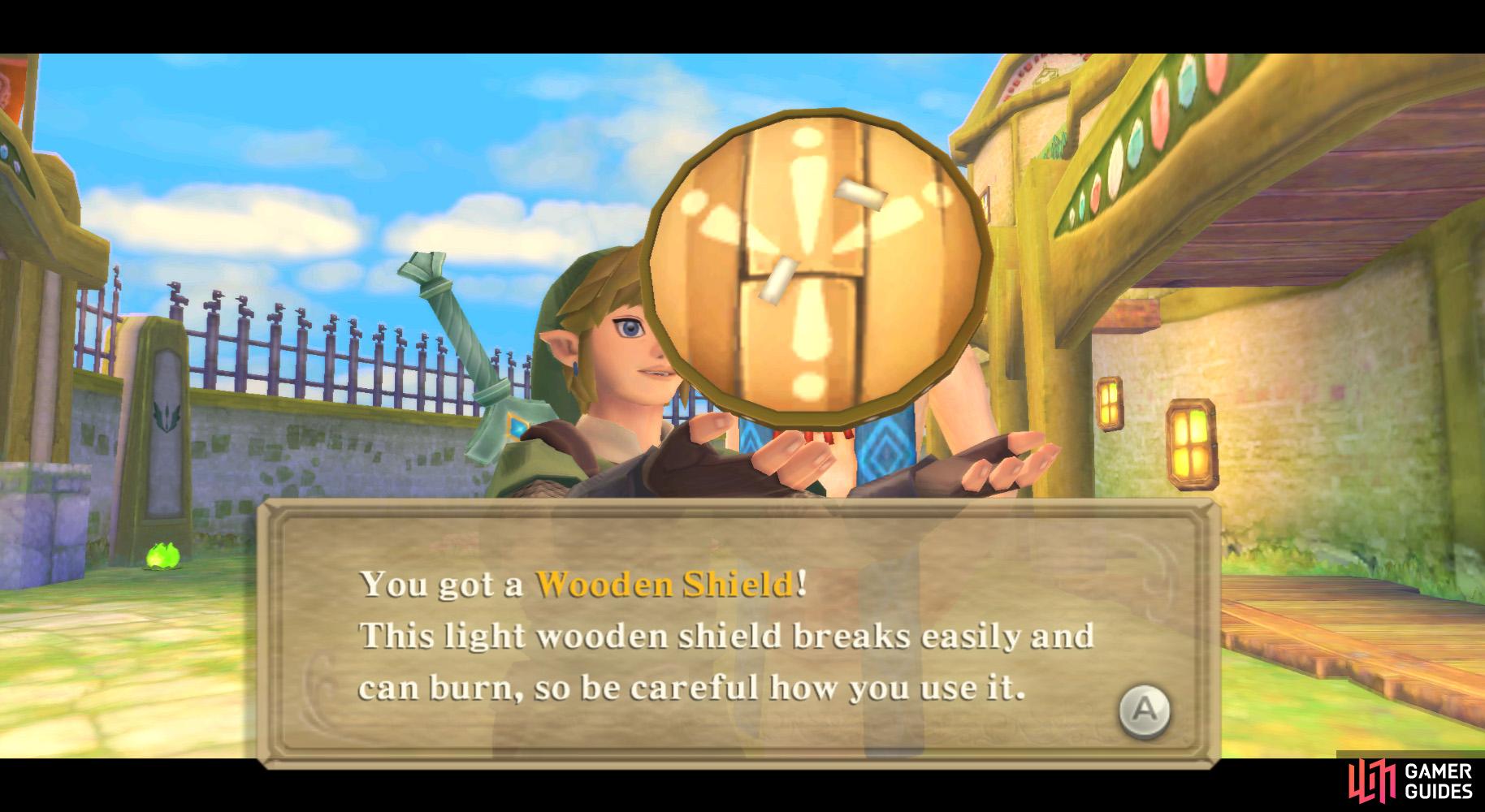 The Wooden Shield offers decent protection early on in the game.