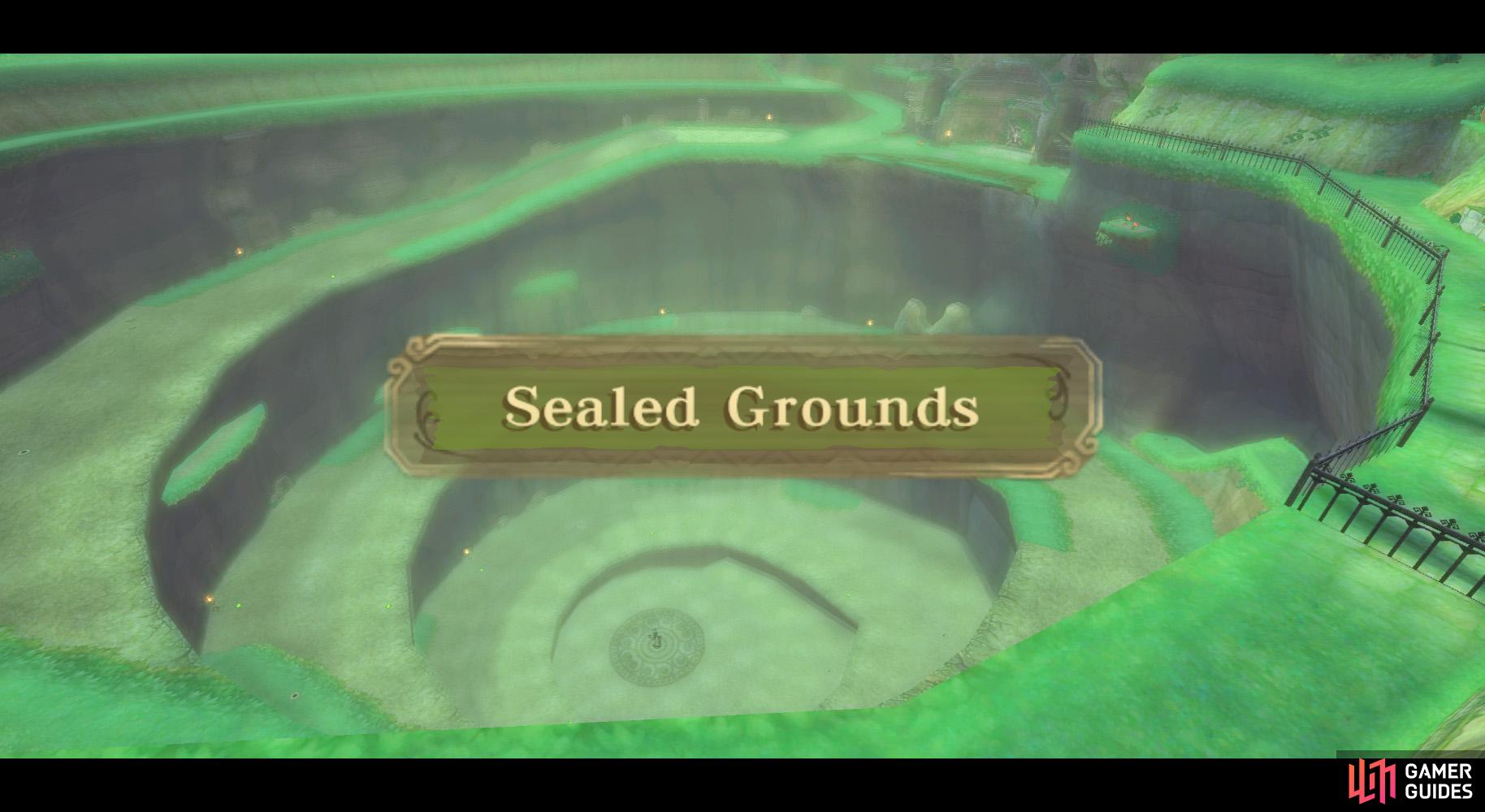 The Sealed Grounds is a grassy hollow where an ancient evil has been sealed.