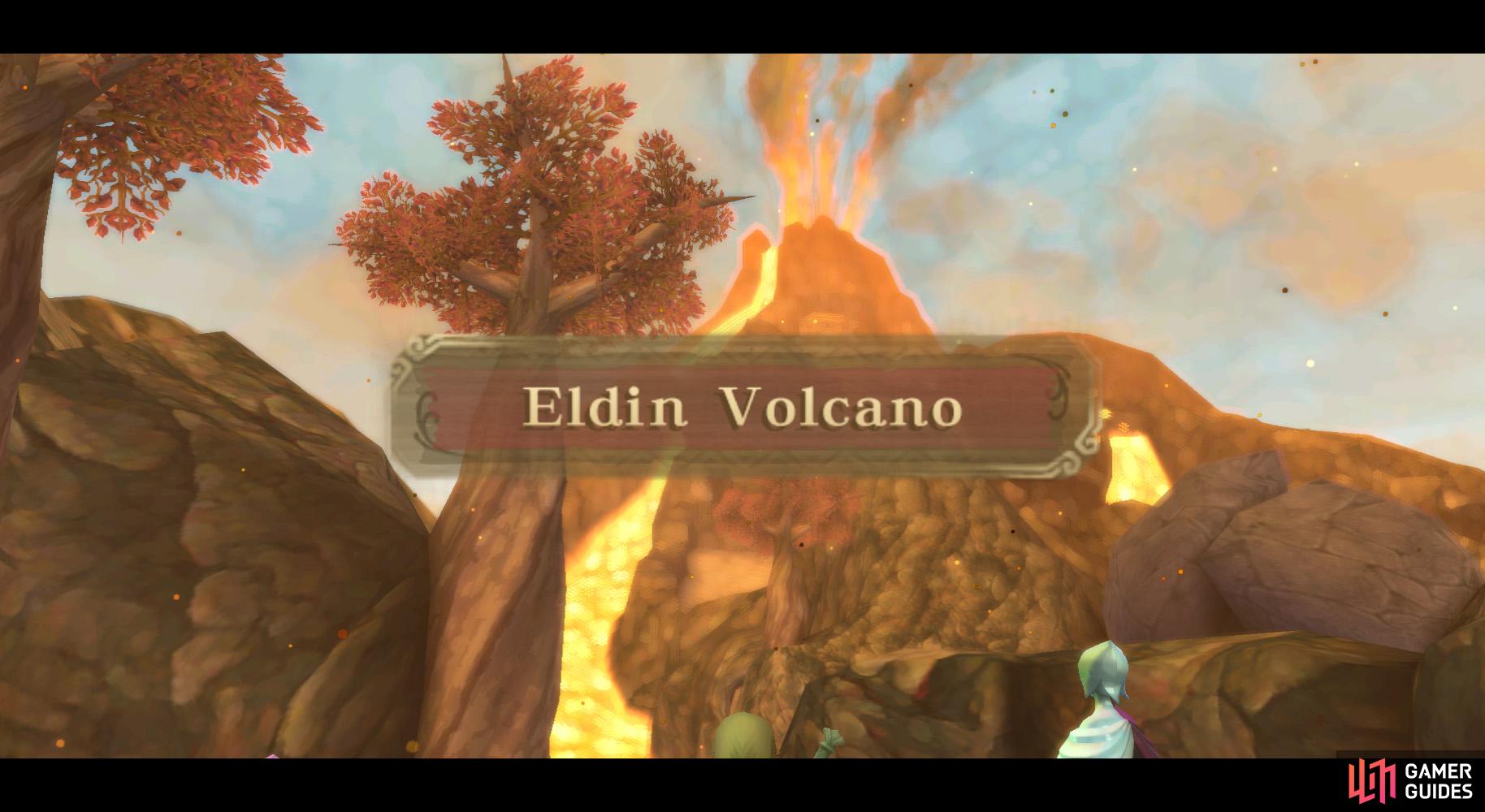 Eldin Volcano is a harsher environment than Faron Woods, but nothing Link can't handle.