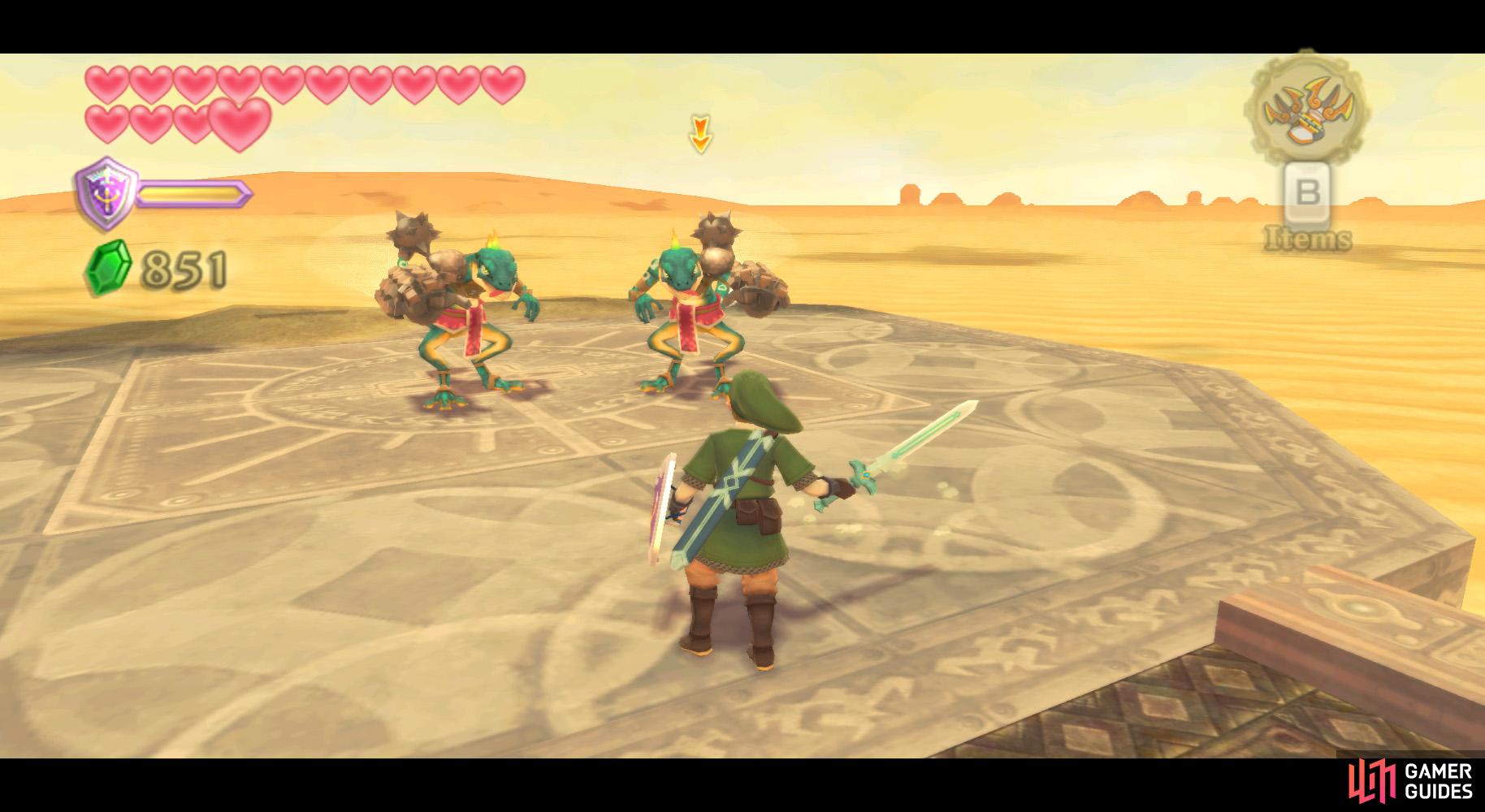 These Lizalfos should die quicker against your improved sword.