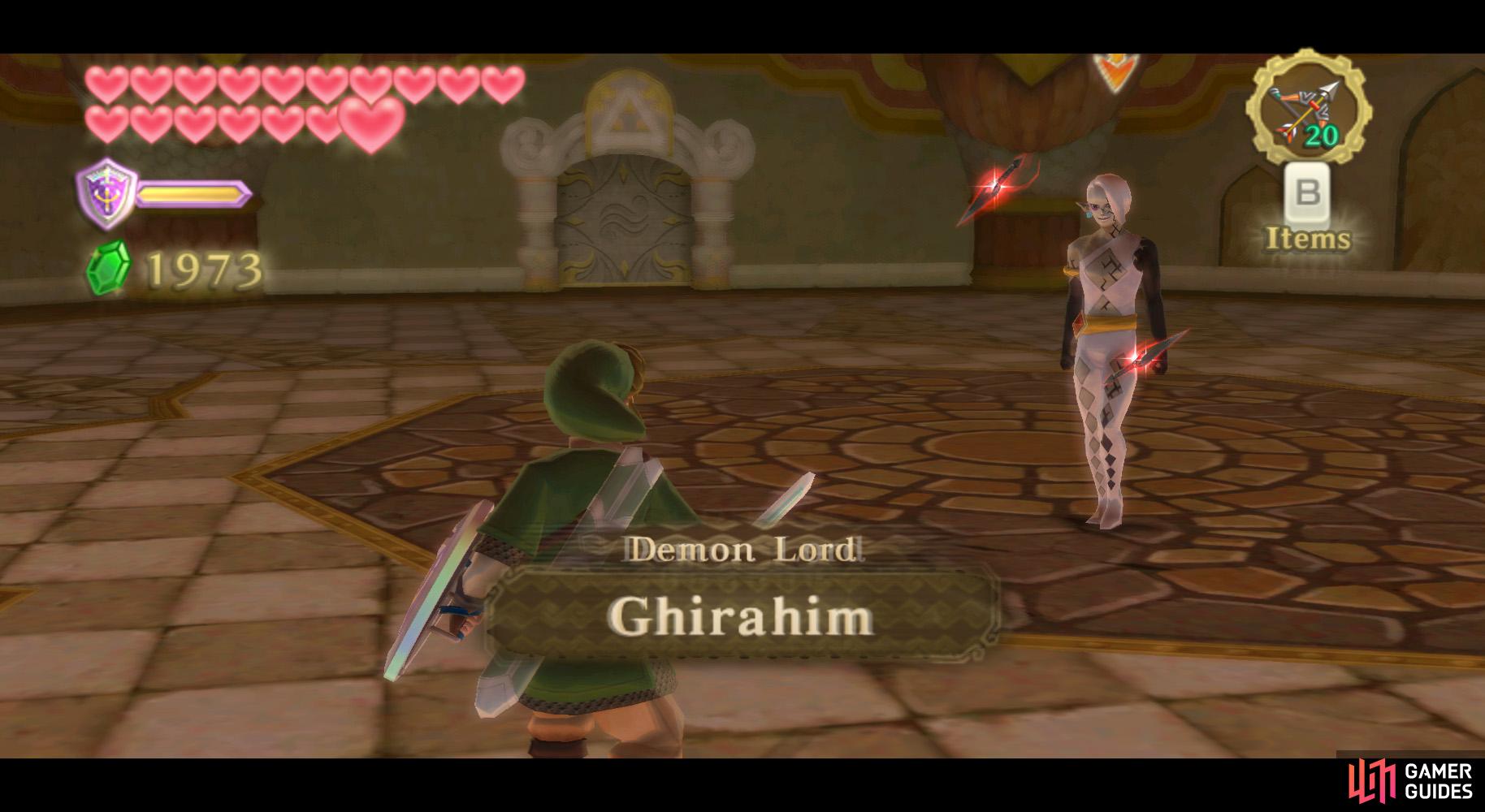 Besides the extra projectiles, you can deal with Ghirahim in the same manner as before.