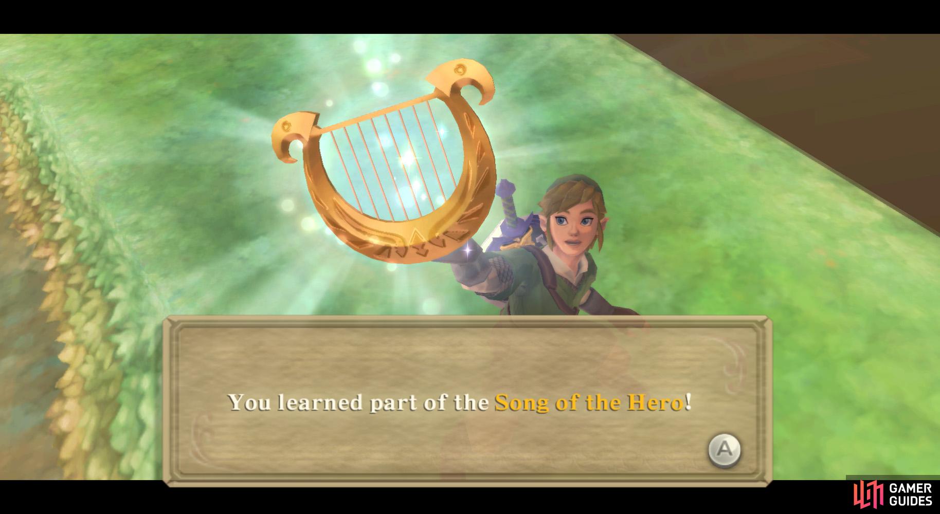 As a reward, you'll get another part of the Song of the Hero.
