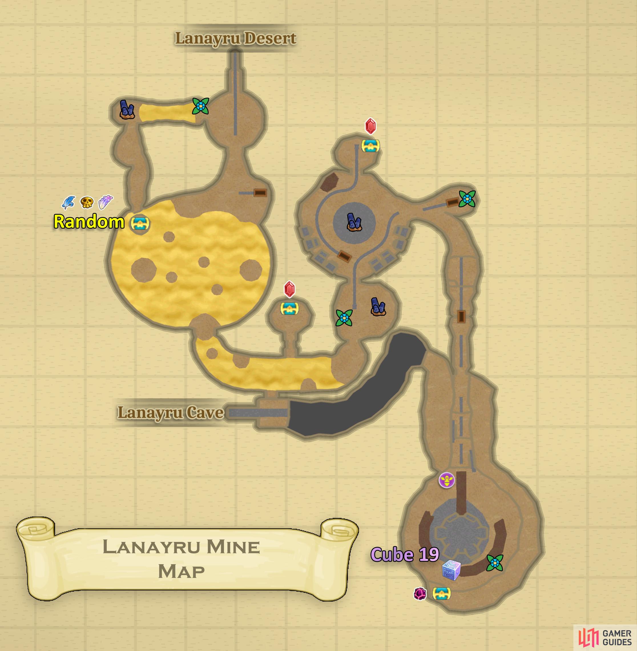 Map of Lanayru Mine.