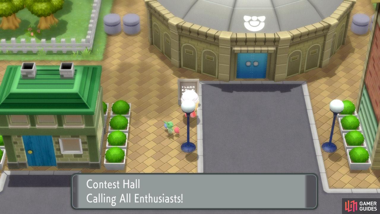 The Contest Hall is where you'll be able to come and compete with your Pokémon.