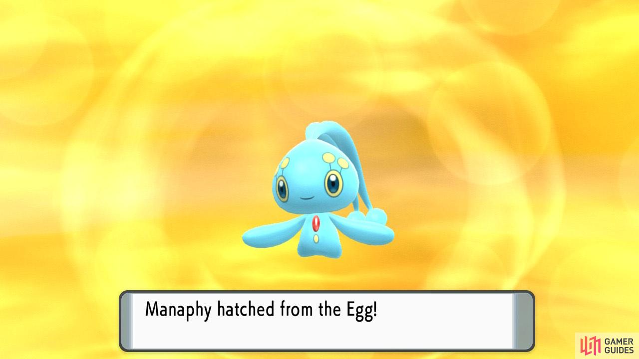 Manaphy will hatch after you've walked for a while.