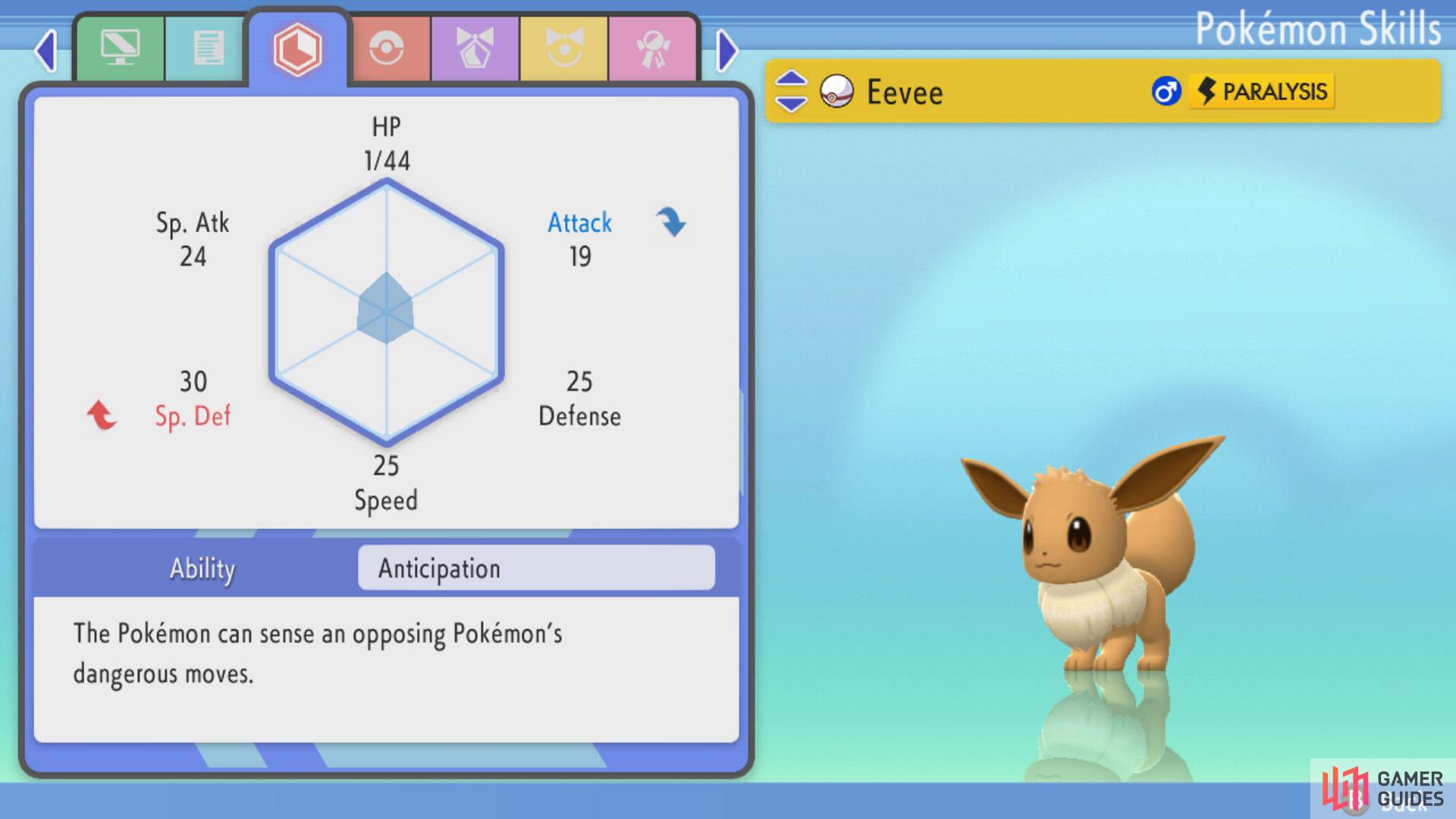 Meanwhile, this Eevee has its Hidden Ability.