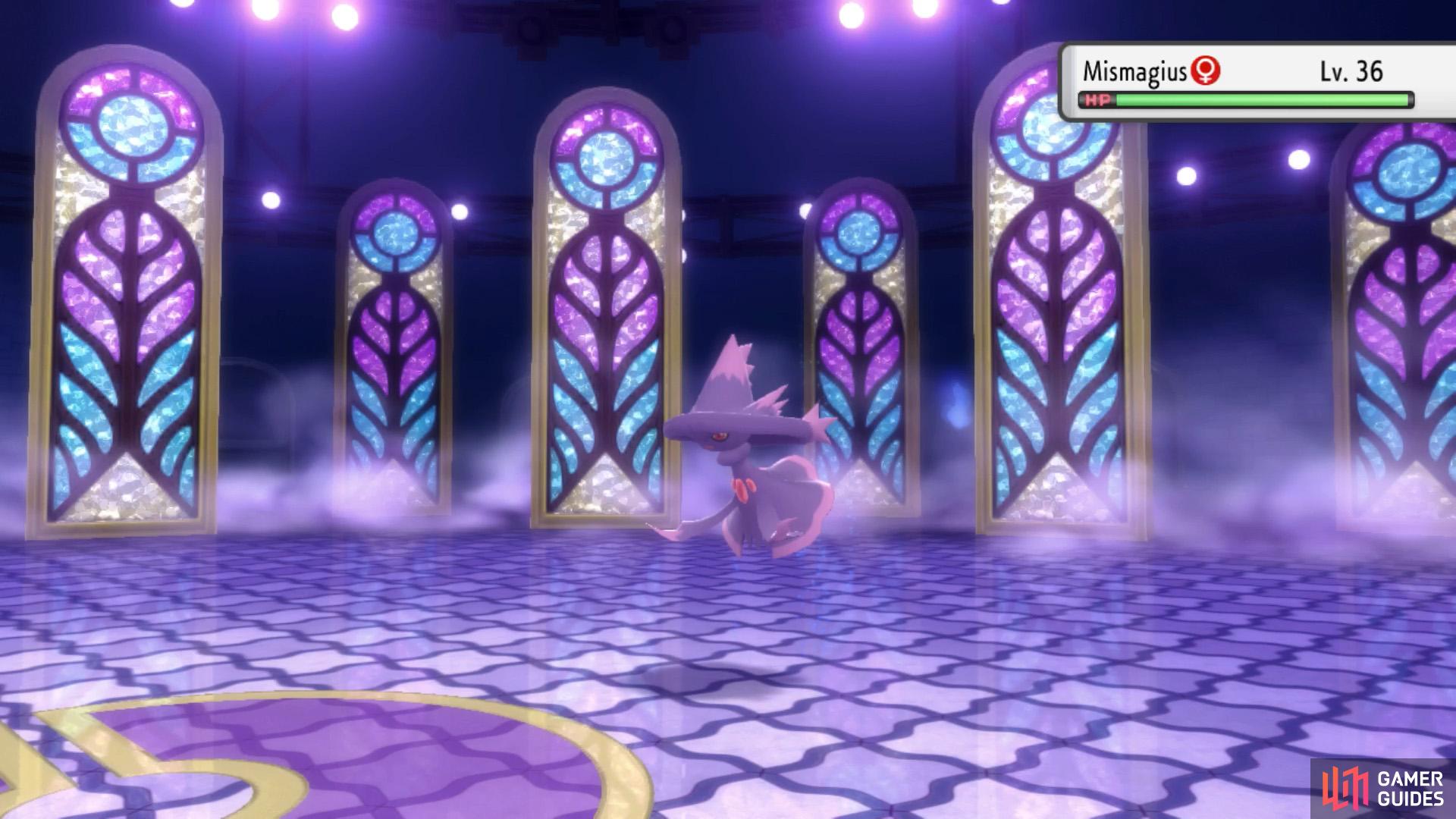 Fantina's Mismagius is equipped to deal with various threats.