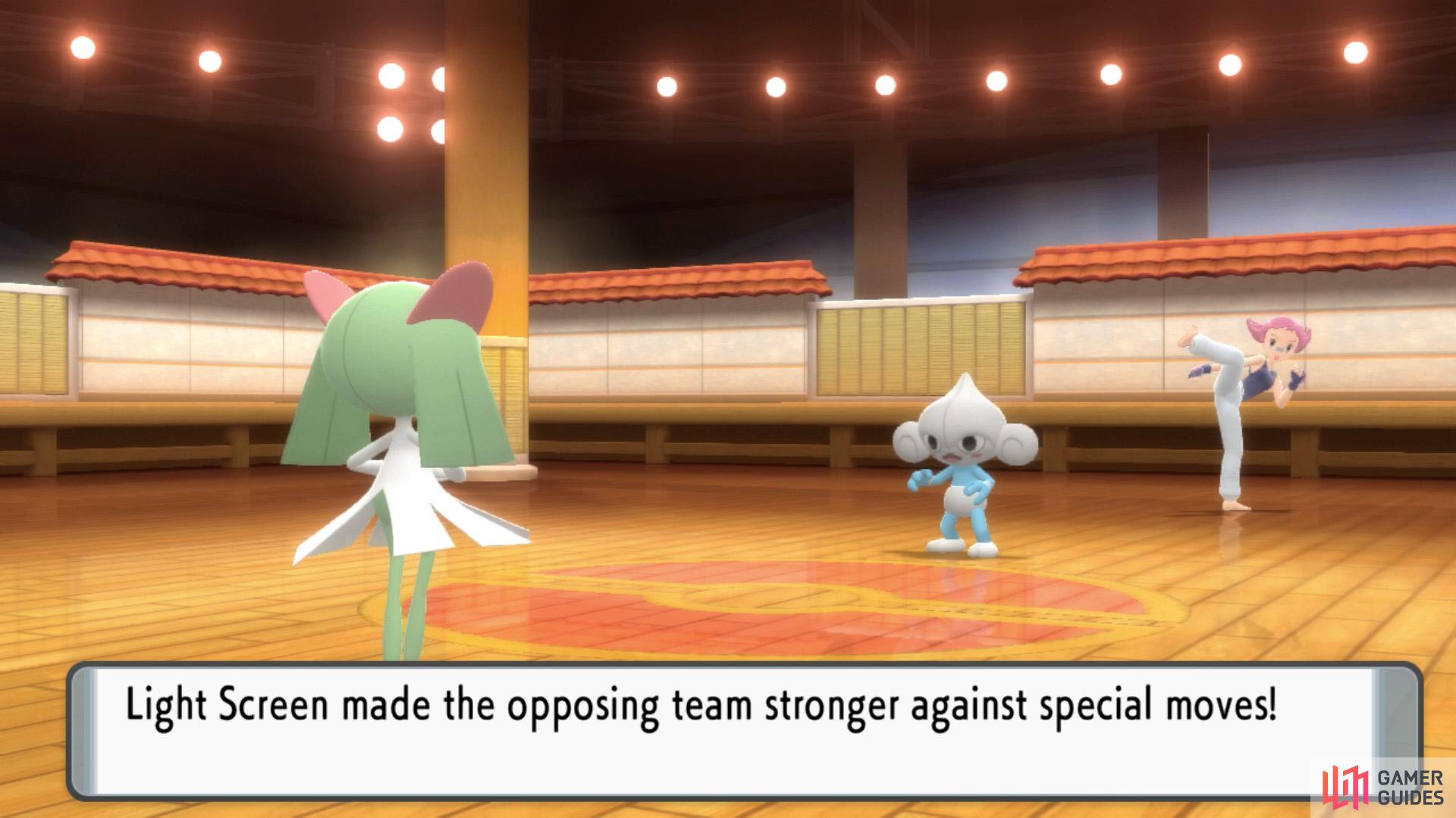 Be wary of Light Screen if using special moves.