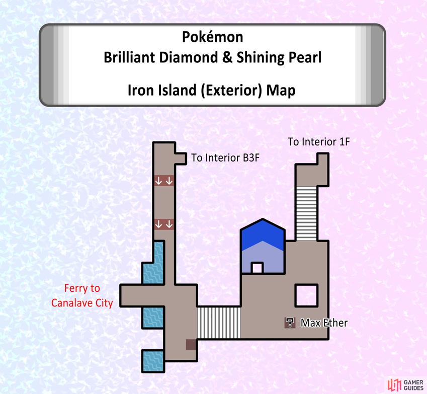 Map of Iron Island's exterior.