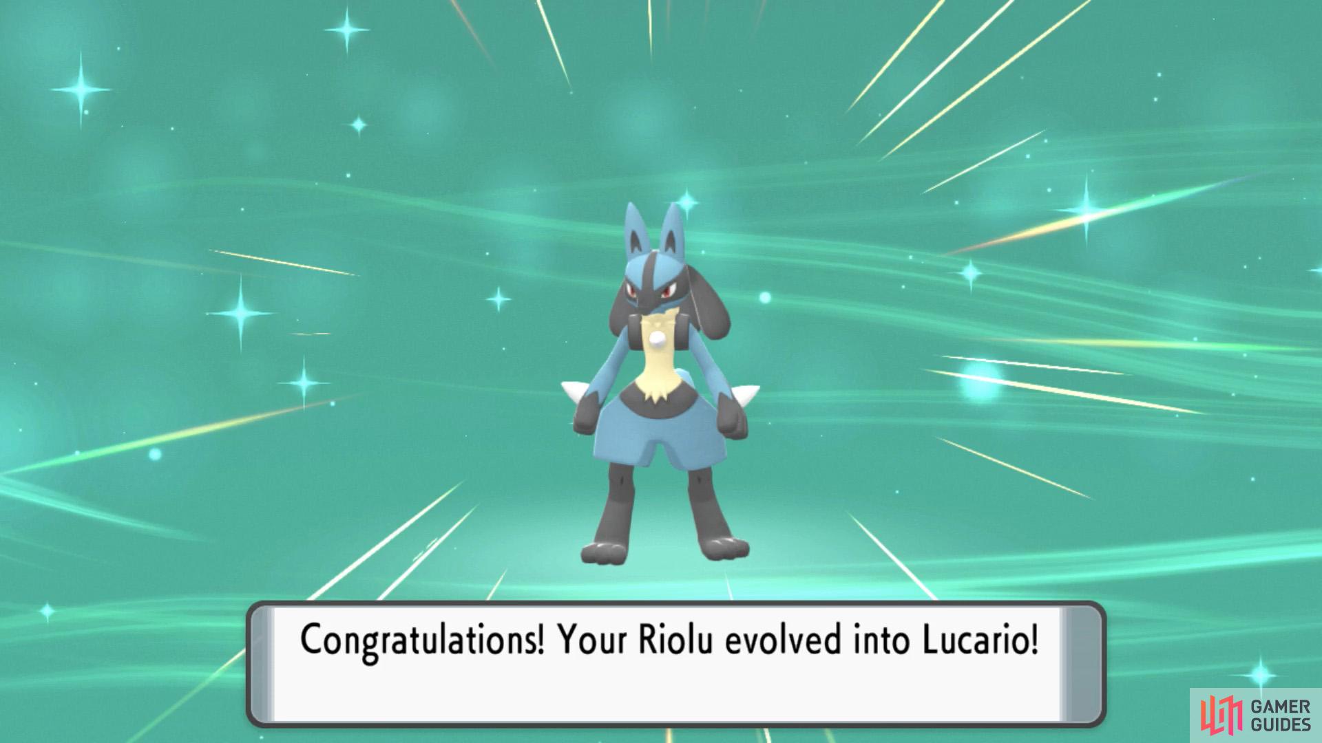 Shiny Lucario ( Riolu Evolution ) Pokemon Trade Go