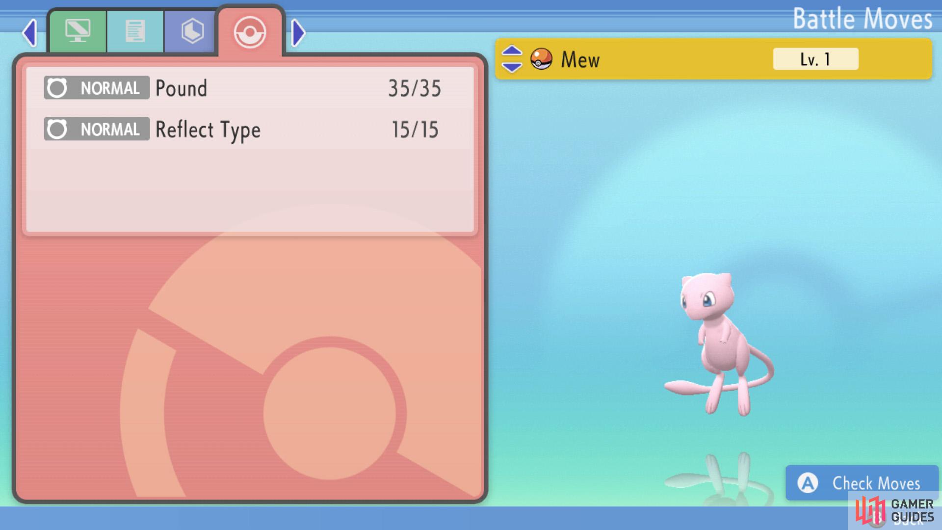 Mew when you first obtain it.