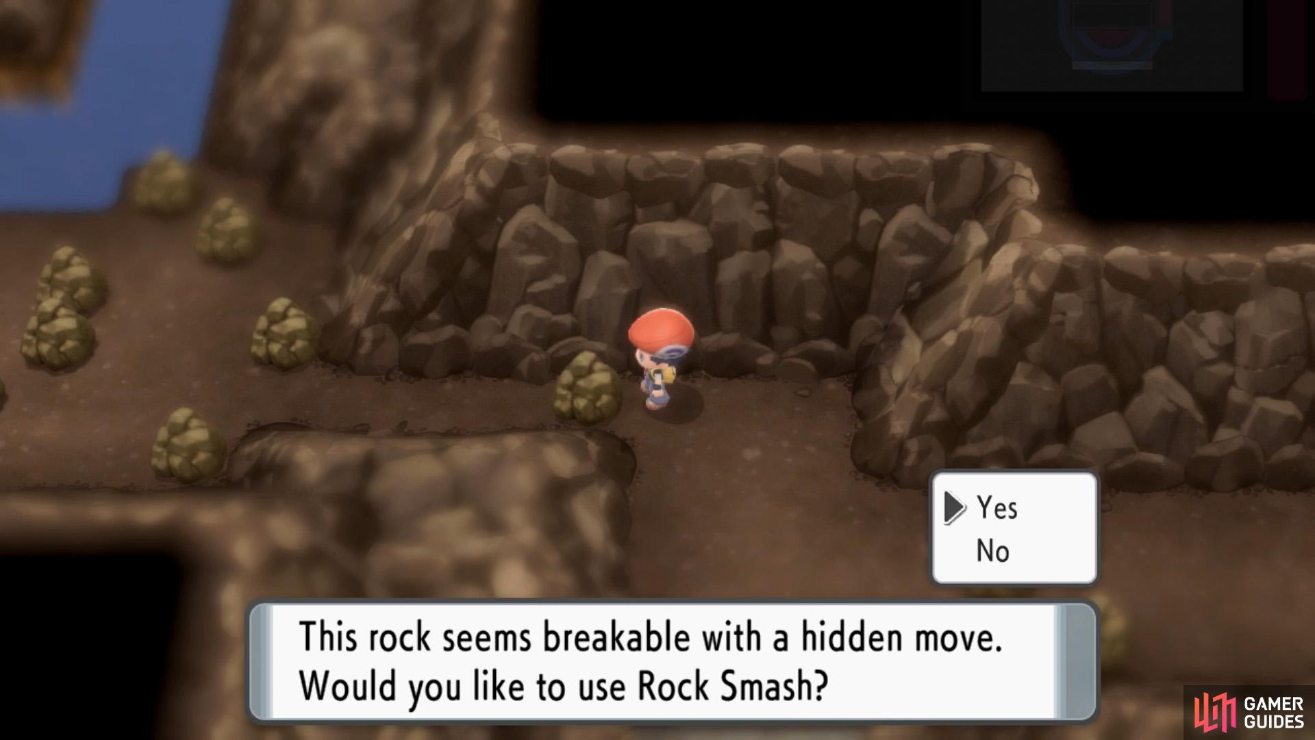 You need to use Rock Smash to get rid of these rocks.