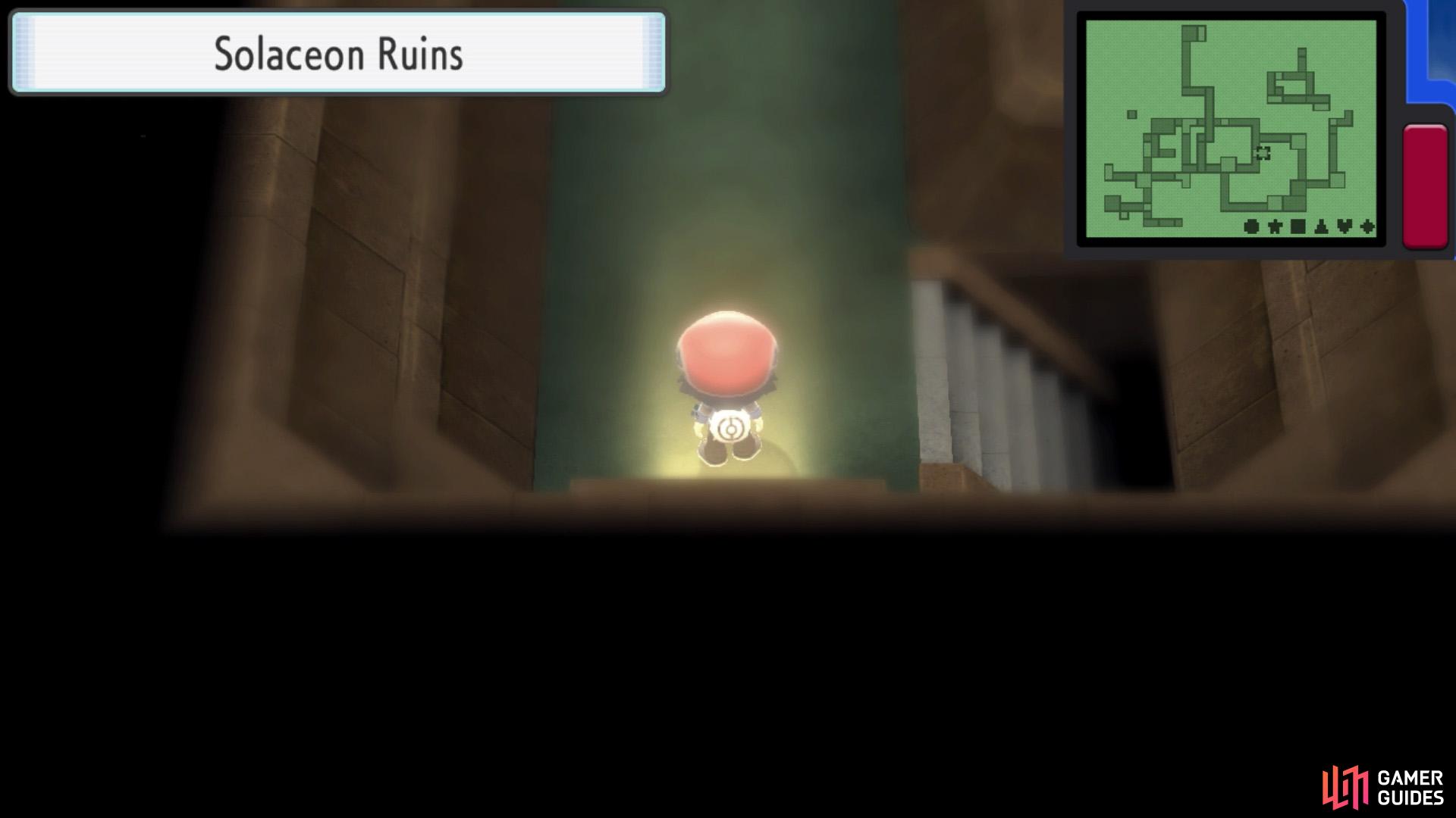 Solaceon Town and Solaceon Ruins Unown Pokémon, trainers and items in  Pokémon Brilliant Diamond and Shining Pearl