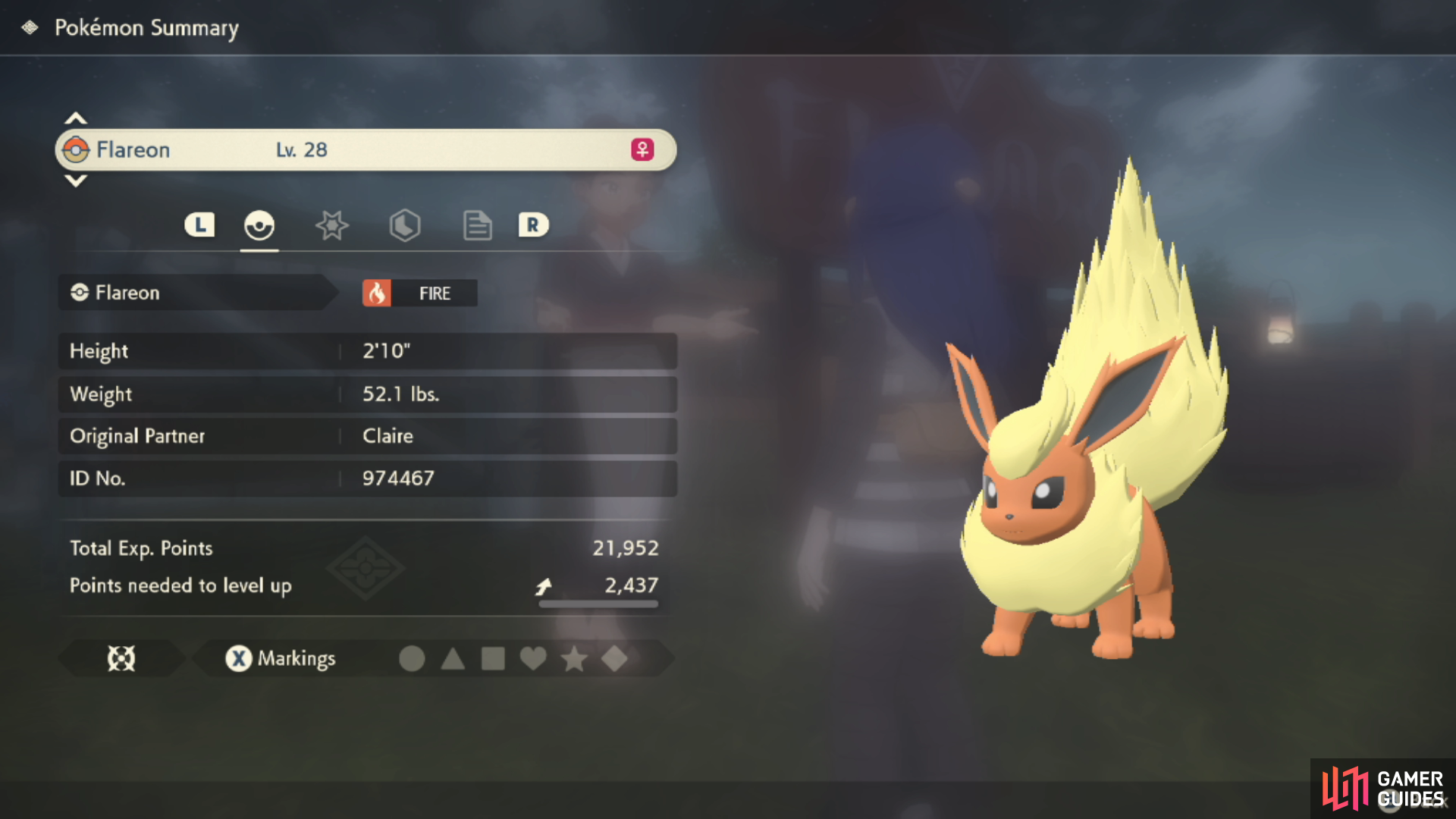 The fire evolution of Eevee.