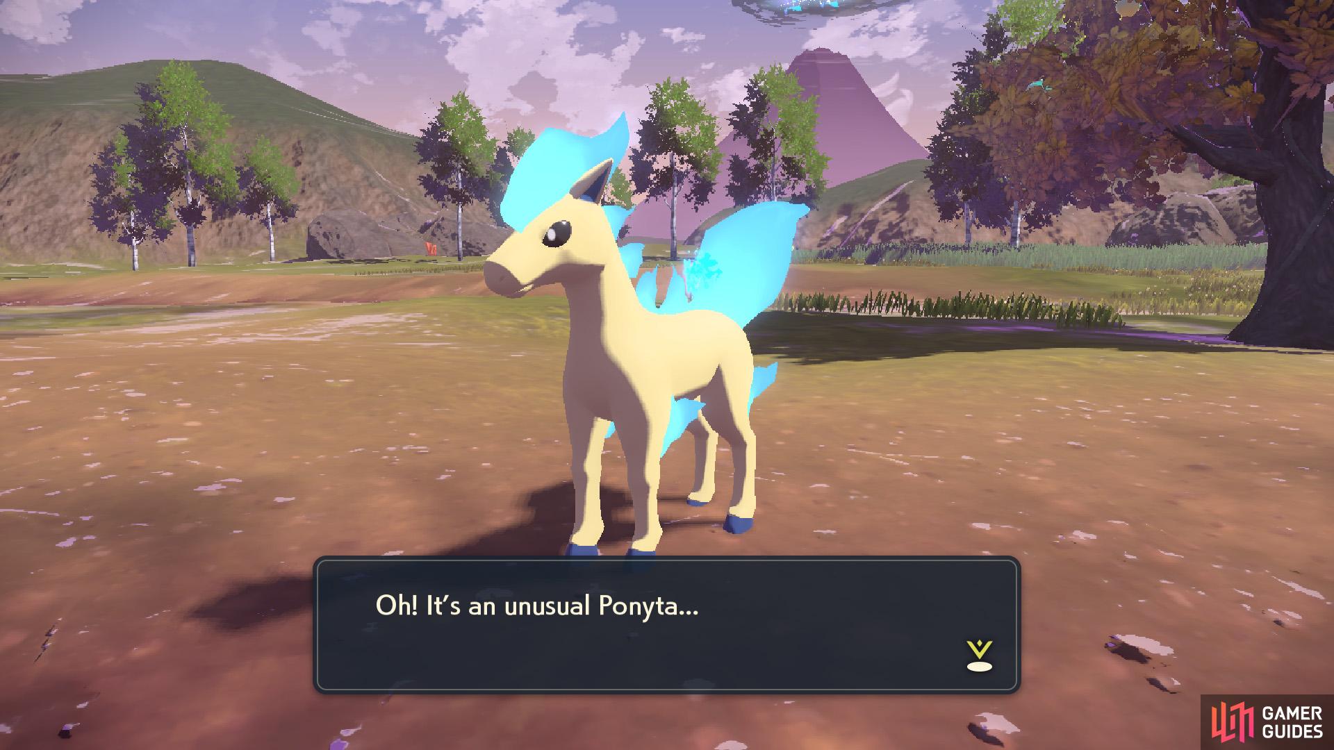A cutscene will play and you'll discover a shiny Ponyta.